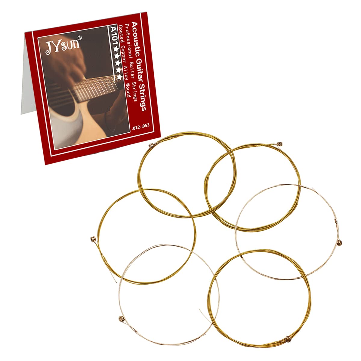 JYsun Acoustic Guitar Strings 3 Full Sets with Stainless Steel Core Phosphorus Bronze Wound Nickel-plated Bead Head Including E-