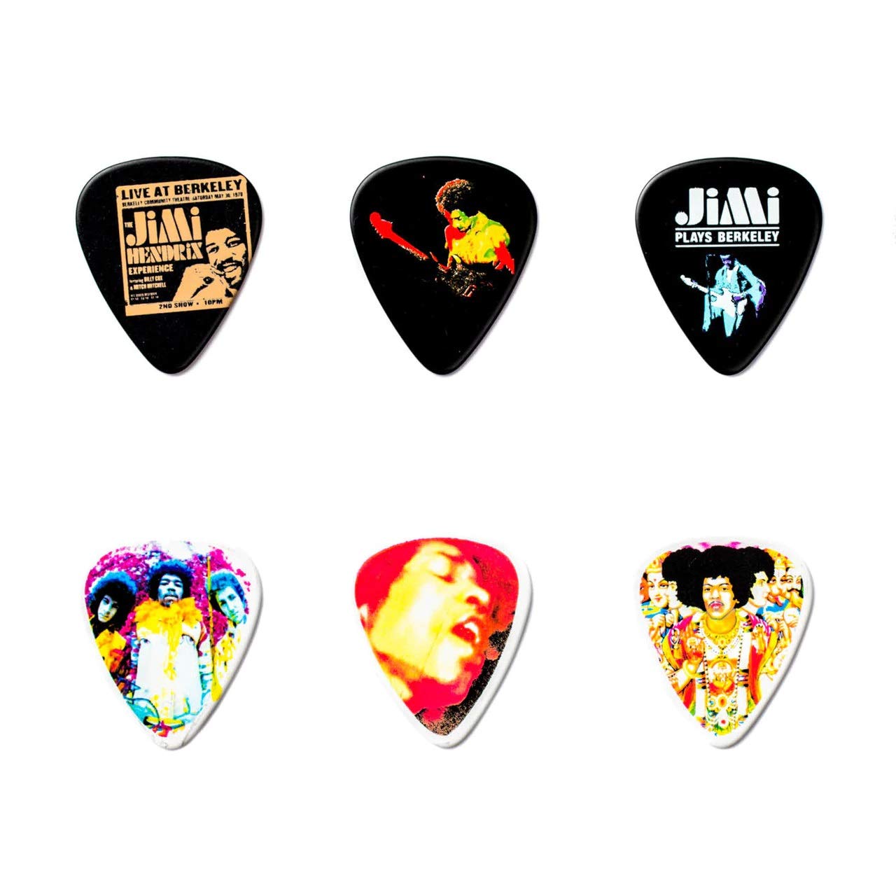 JIM DUNLOP JHPT04H Jimi Hendrix Band of Gypsys Pick Tin, Assorted, Heavy, 12 Picks/Tin