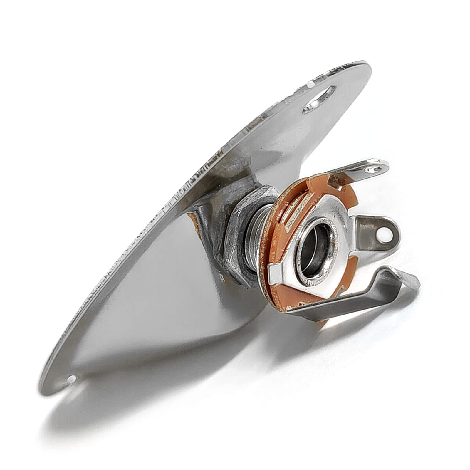 SAPHUE Guitar Input Jack Socket Plate Output Loaded Boat Style 1/4 Inch with Screws for Fender Stratocaster Strat St Mono Electr