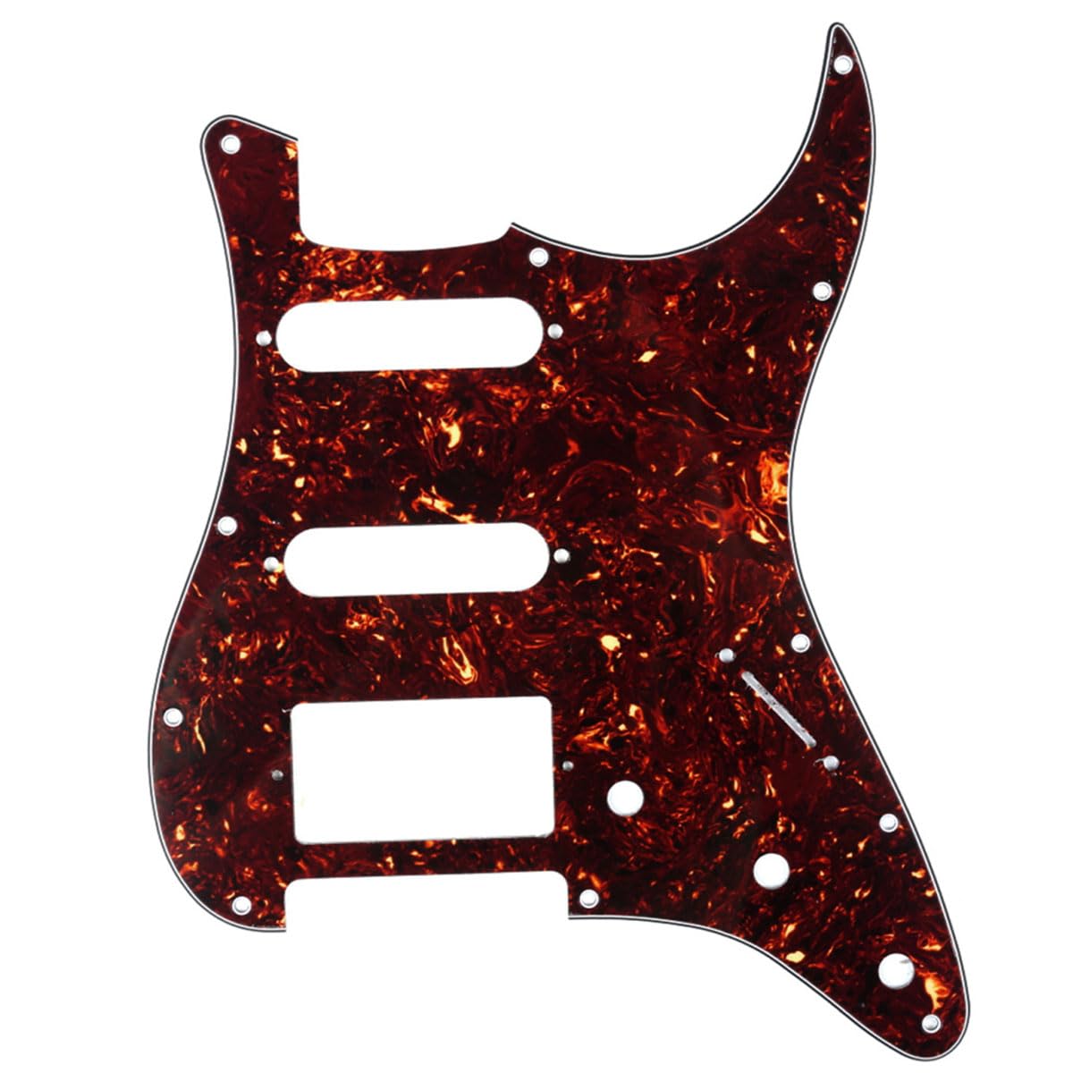 Musiclily HSS 11 Hole Strat Electric Guitar Pickguard for Fender USA/Mexican Made American Standard Stratocaster Modern Style Gu