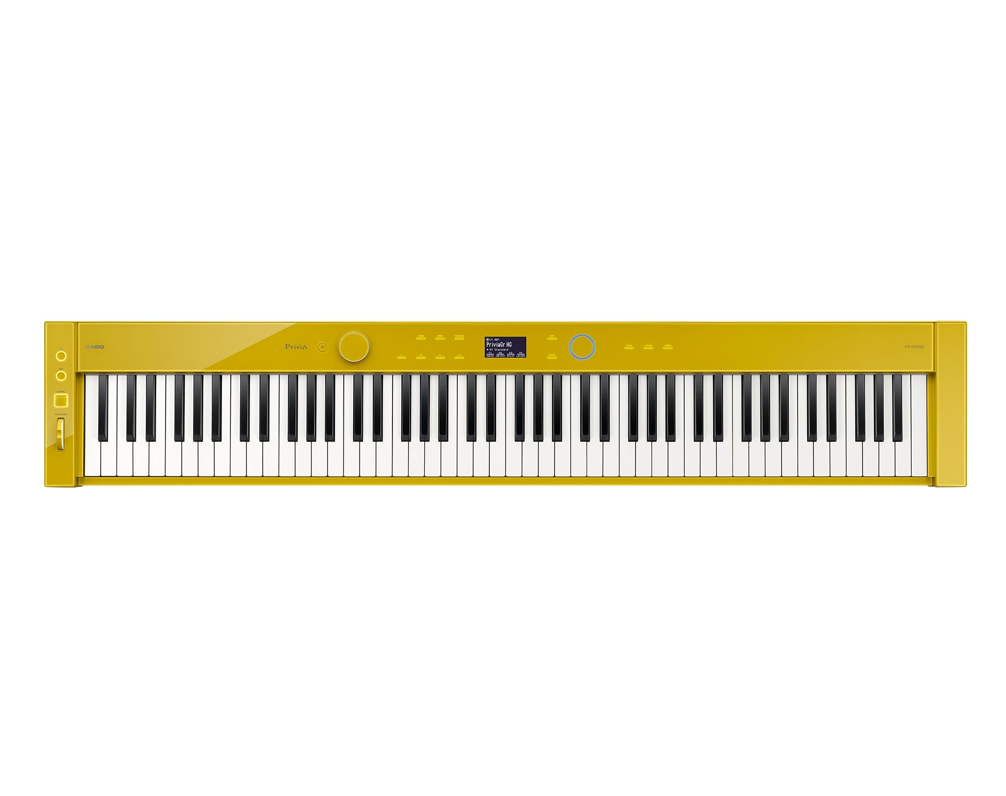 Casio Privia PX-S7000 Portable Digital Piano w/88 Hybrid Weighted Keys, 400 Tones, Touch Sensor Controls, Stand w/ 3 Pedals, Blu