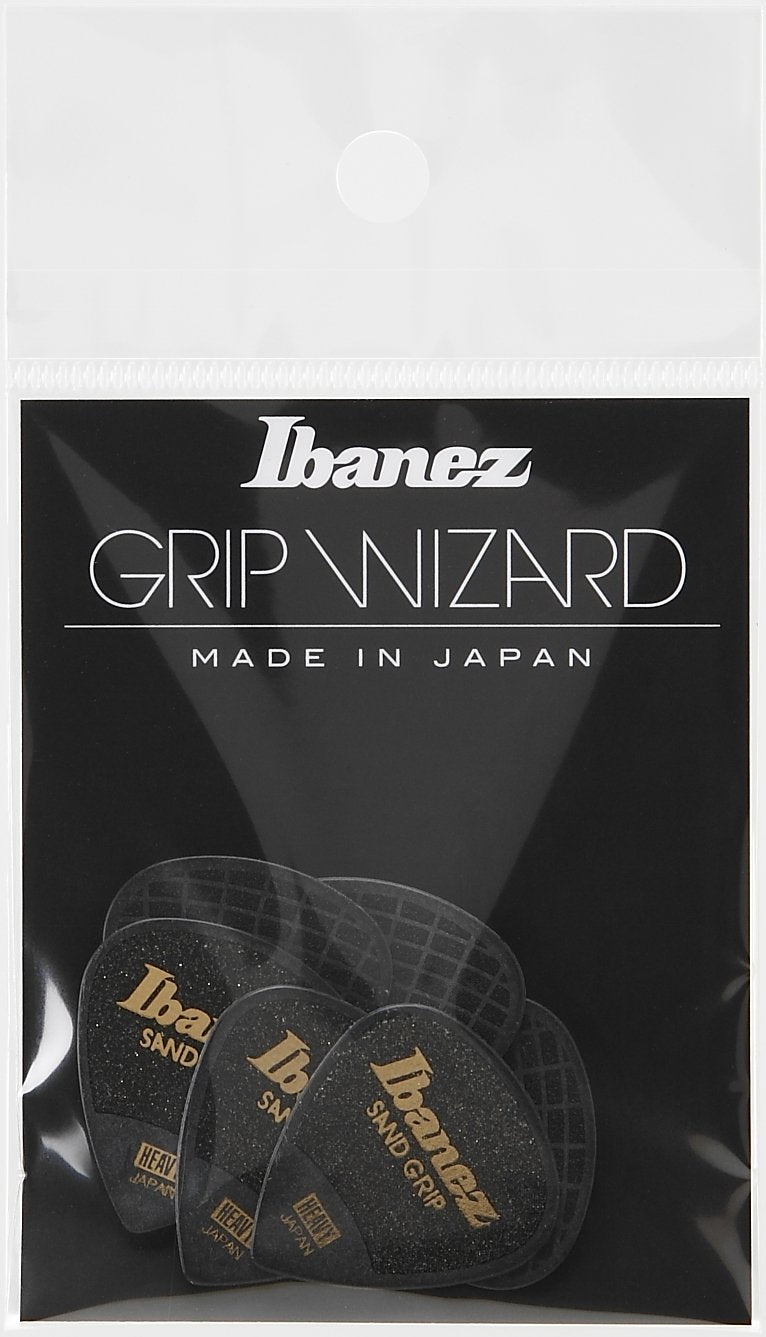 Ibanez Ppa16Hsg Wizard Series, Sand Grip Picks 6 Pack 1.0Mm (Ppa16Hsgbk)