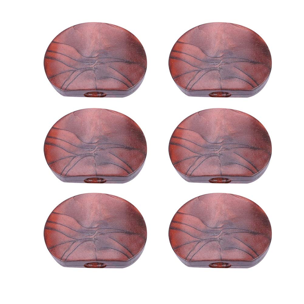 Guitar Tuning Buttons Brown, 6Pcs Guitar Tuning Peg Tuners Machine Head Replacement Tuner Buttons Knobs Set for Guitar Accessory