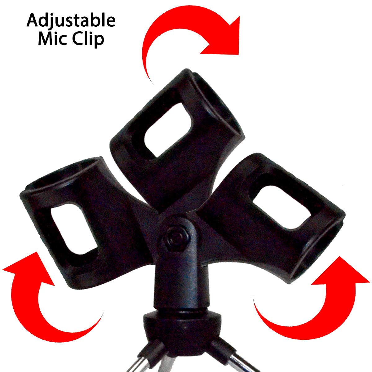 ChromaCast Super Lightweight Collapsible Desktop Microphone Tripod Stand with Mic Clip, Desk CC-TDMIC