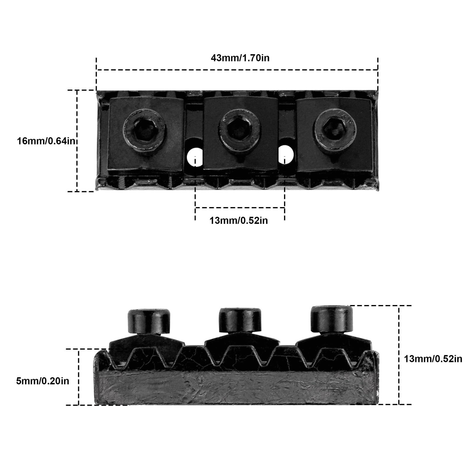 Guitar Parts Strings Locked Nut 42mm for Floyd Rose Tremolo Bridge