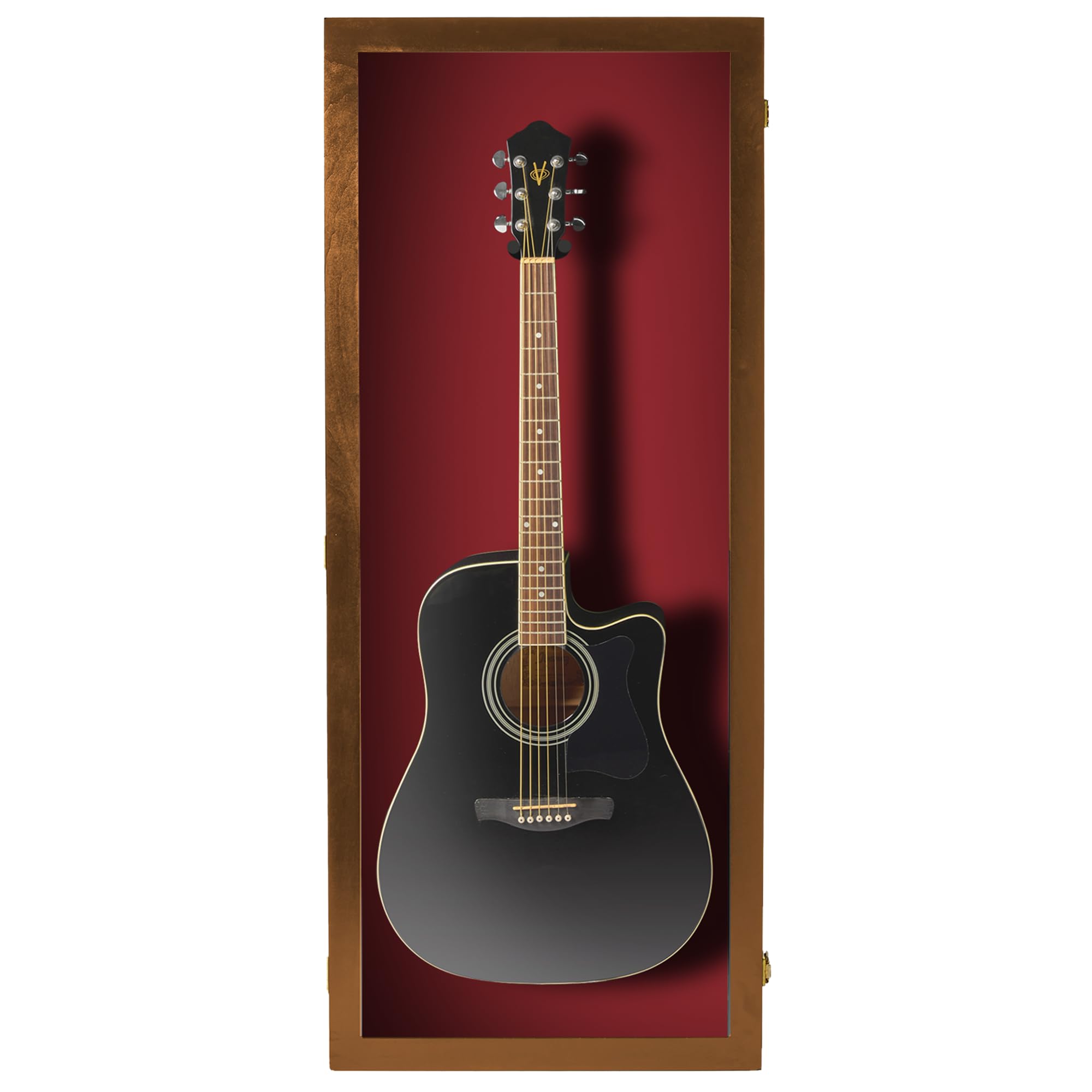 Pennzoni Acoustic Guitar Display Case - Acrylic Acoustic Guitar Case - Guitar Display Case Wall Mount Made From Hardwood Frame &