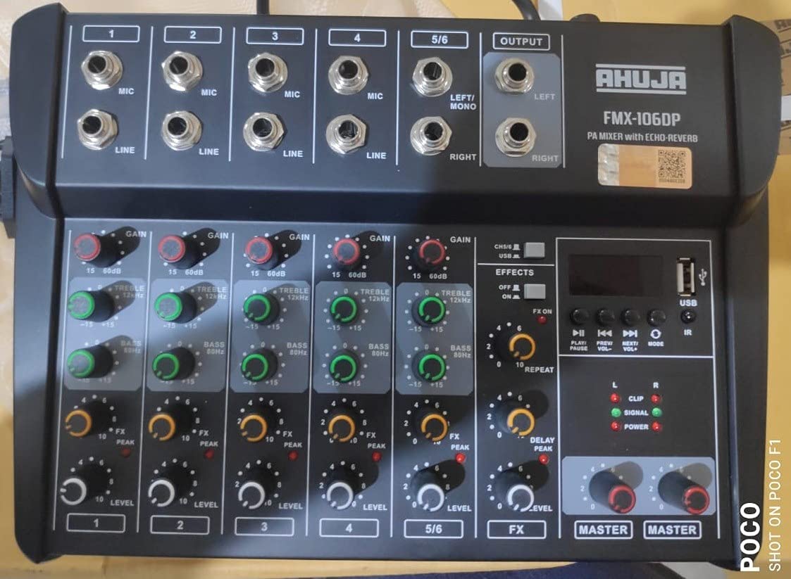 Ahuja Pa Mixer Fmx-106Dp 4 Channel