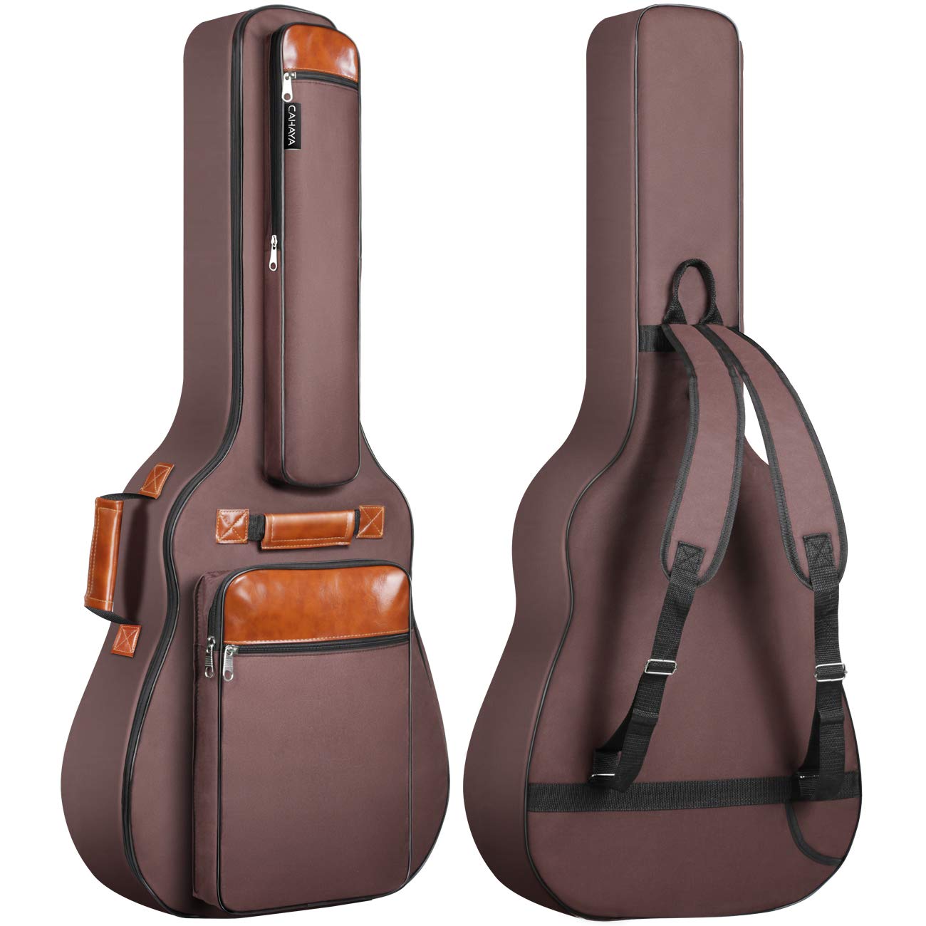 Cahaya Guitar Bag 40 41 42 Inches 6 Pockets Guitar Case Water Resistent Oxford Cloth 0.5 Inch Extra Thick Sponge Overly Padded F