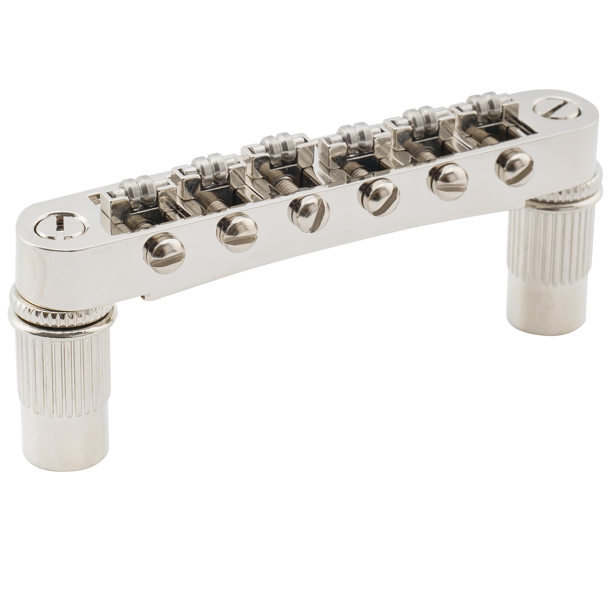 Musiclily Pro 52Mm Guitar Roller Saddle Bridge Tune-O-Matic Bridge With M8 Post For Les Paul Lp Sg Electric Guitar, Nickel