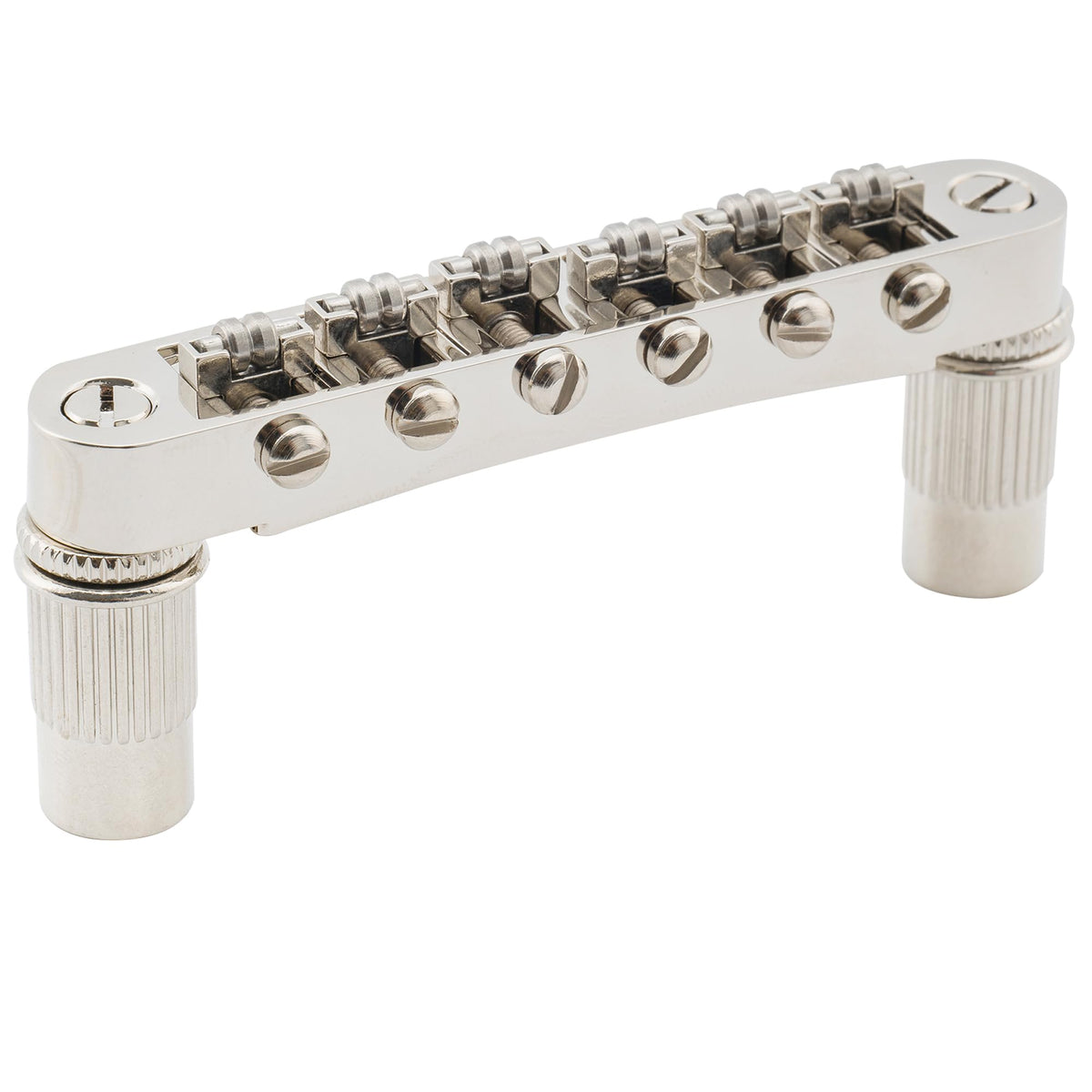 Musiclily Pro 52Mm Guitar Roller Saddle Bridge Tune-O-Matic Bridge With M8 Post For Les Paul Lp Sg Electric Guitar, Nickel