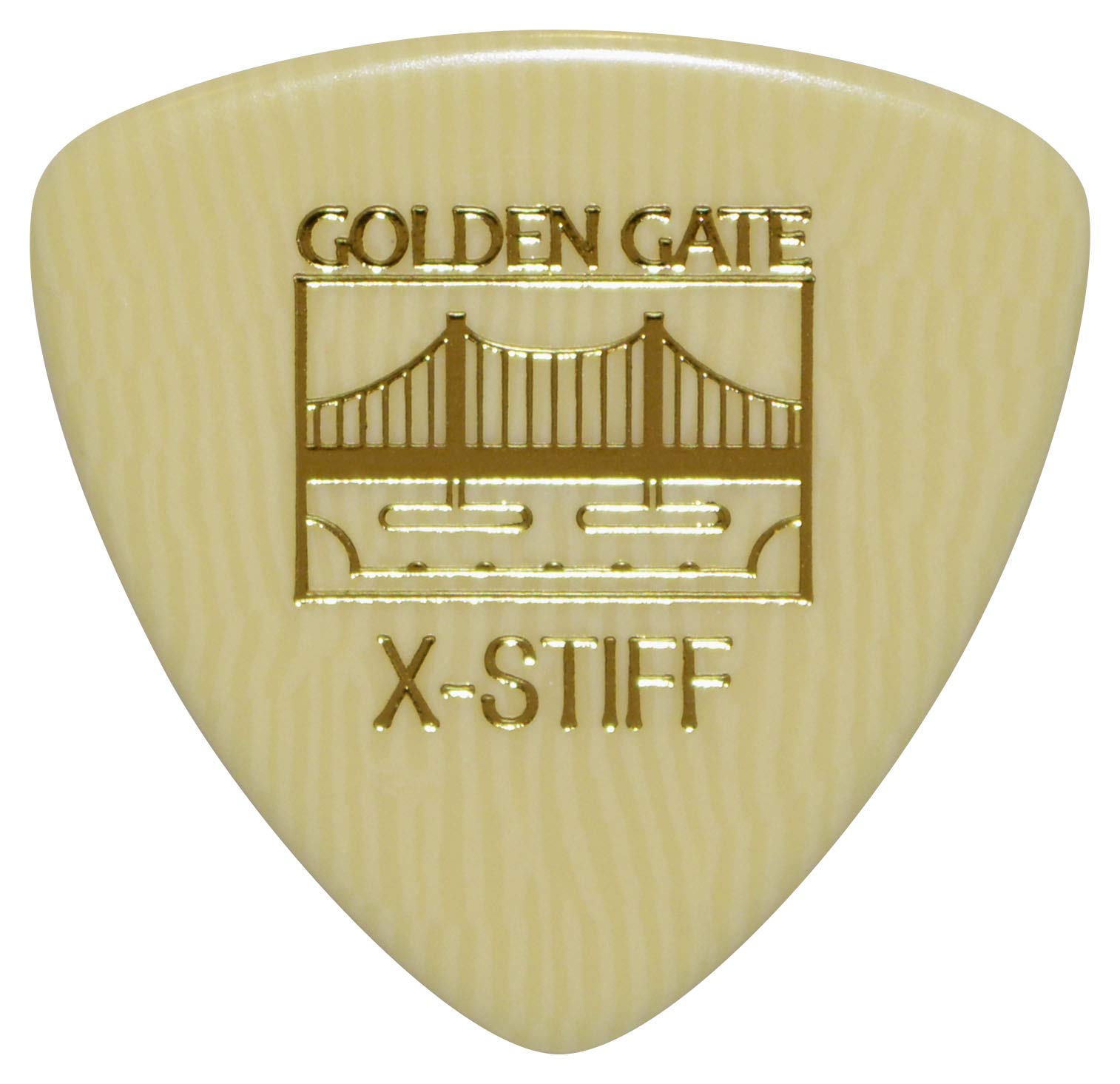Golden Gate Guitar Picks (Mp-101), Ivoroid, Large Triangle - X-Stiff