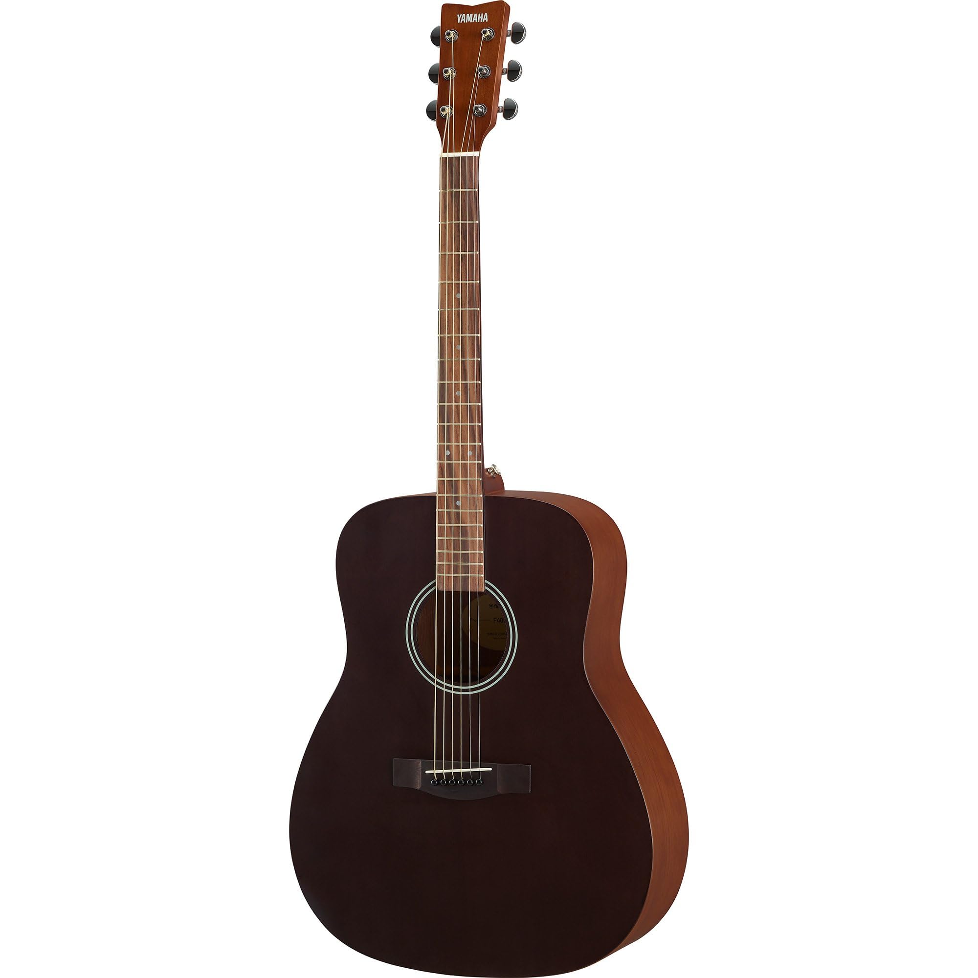 Yamaha F400 Acoustic Guitar  Smoky Black Finish, 6 Strings, Full-Size Dreadnought, Rich Tone, Comfortable Playability, Ideal For