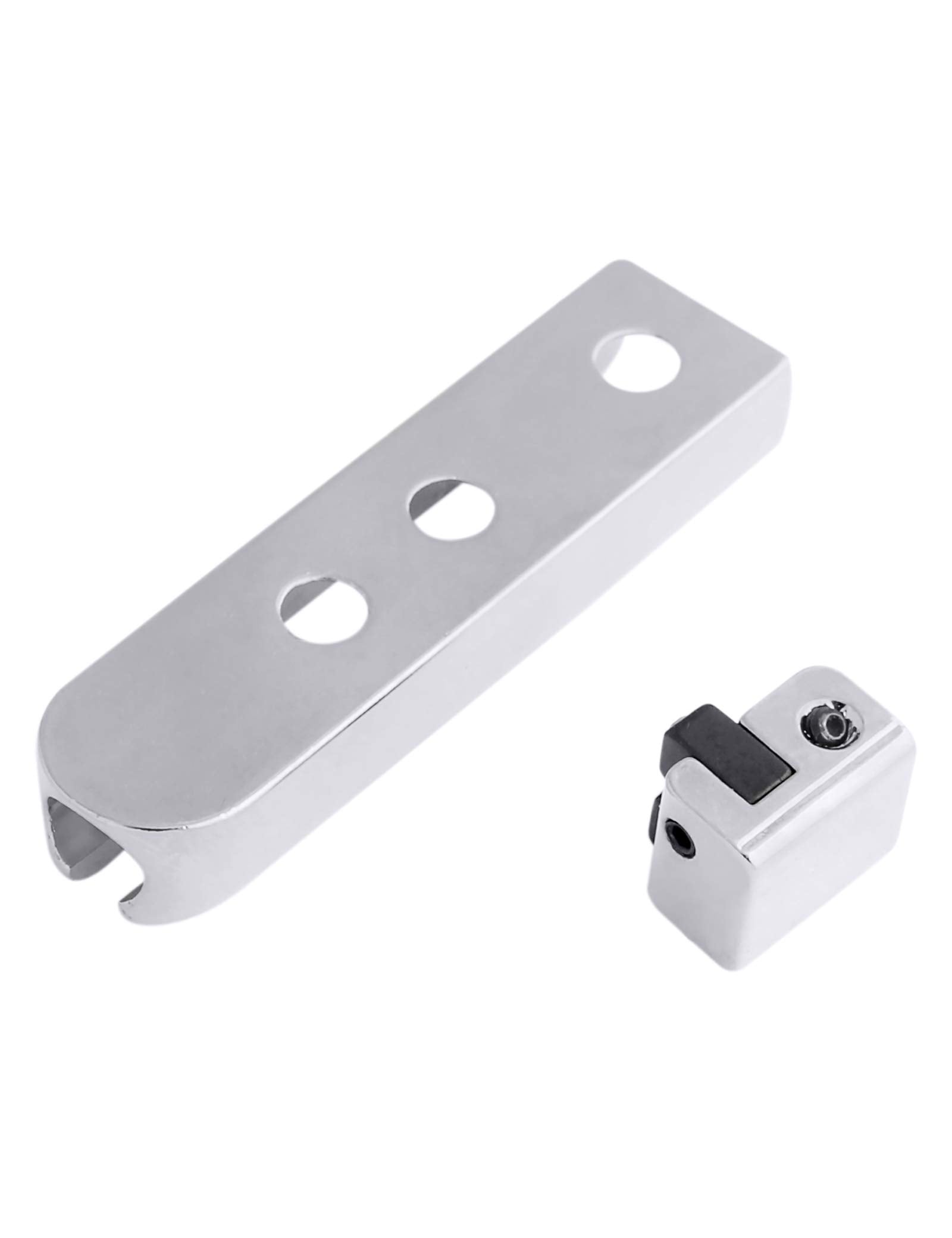 Holmer Bass Guitar Bridge Individual Bass Bridge Tailpiece Single String Bass Bridge for 4 String Bass Guitar Heavy Duty Zinc Sa