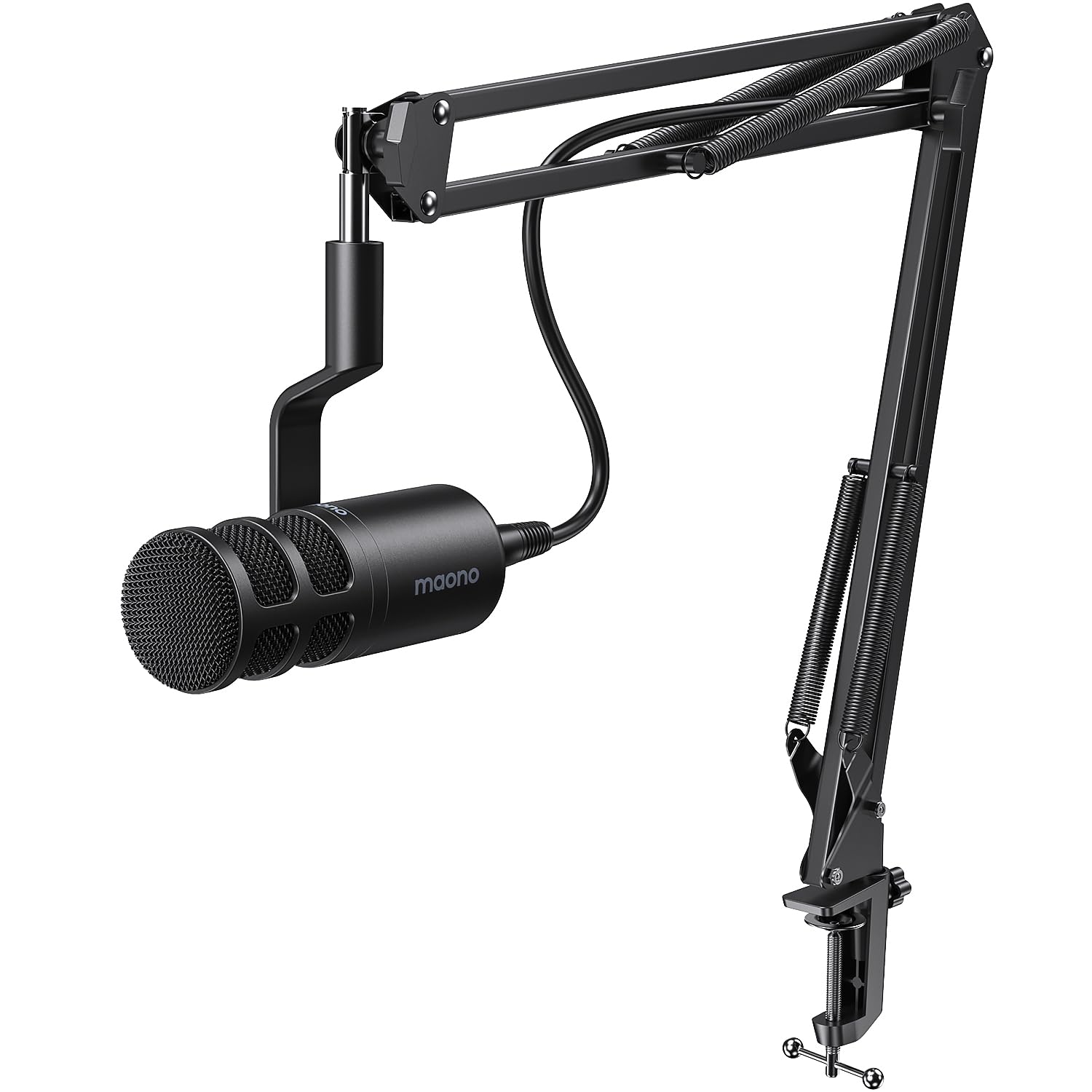 Maono Xlr Dynamic Microphone For Podcast: Cardioid Studio Mic With Boom Arm For Recording, Streaming, Voiceover, Voice Isolation
