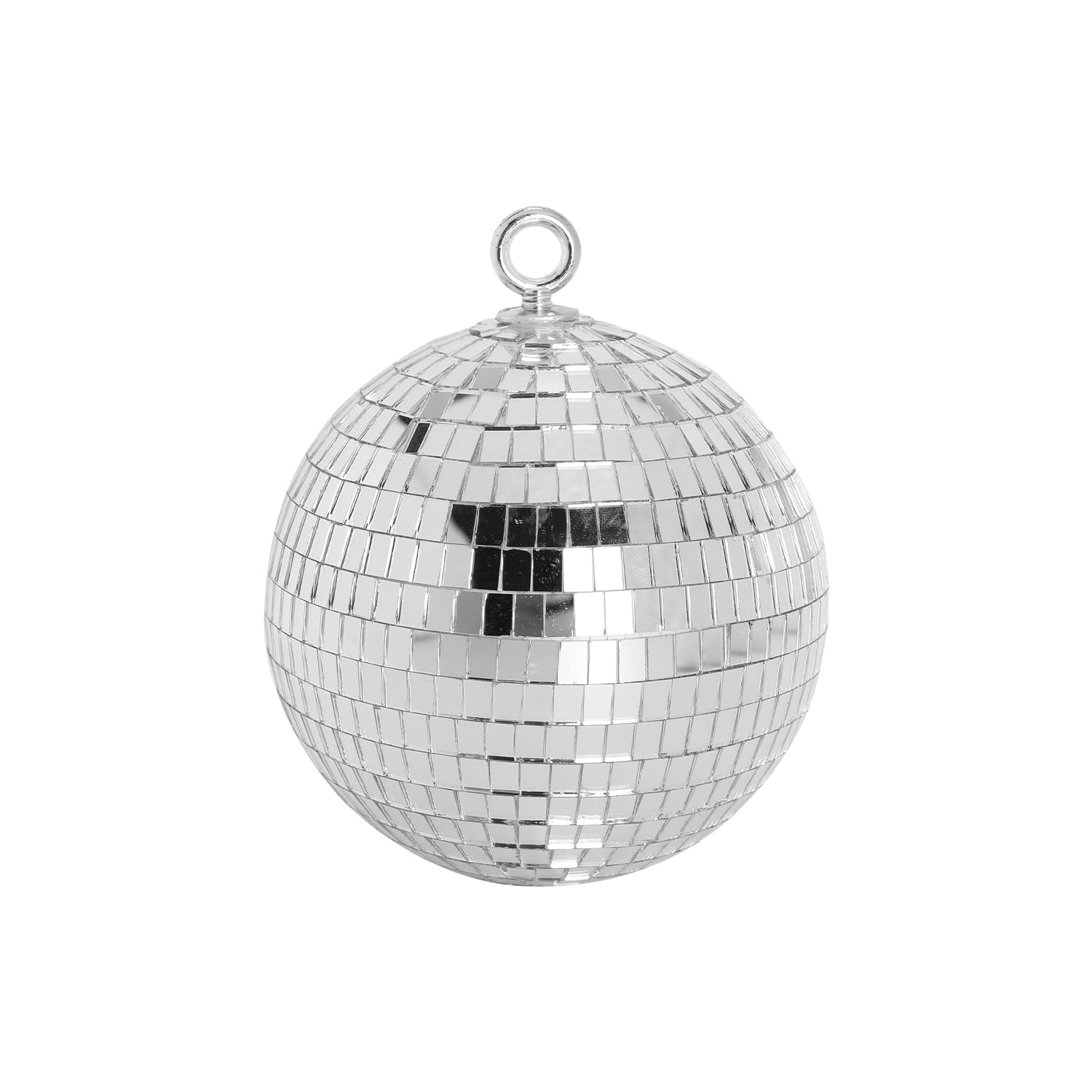 Mirror Disco Ball, 6 Inch Mirror Ball Silver Disco Party Stage Lightning Balls With Hanging Rings For Dj, Dance, Wedding, Christ