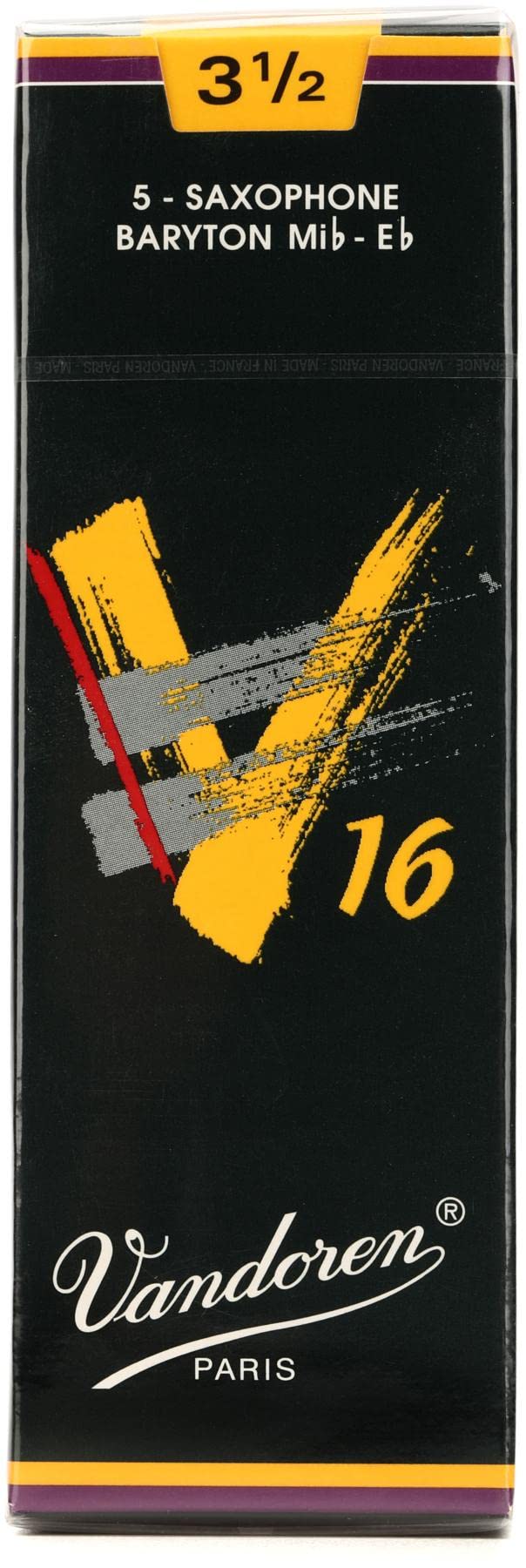 Vandoren SR7435 Baritone Sax V16 Reeds Strength 3.5; Box of 5