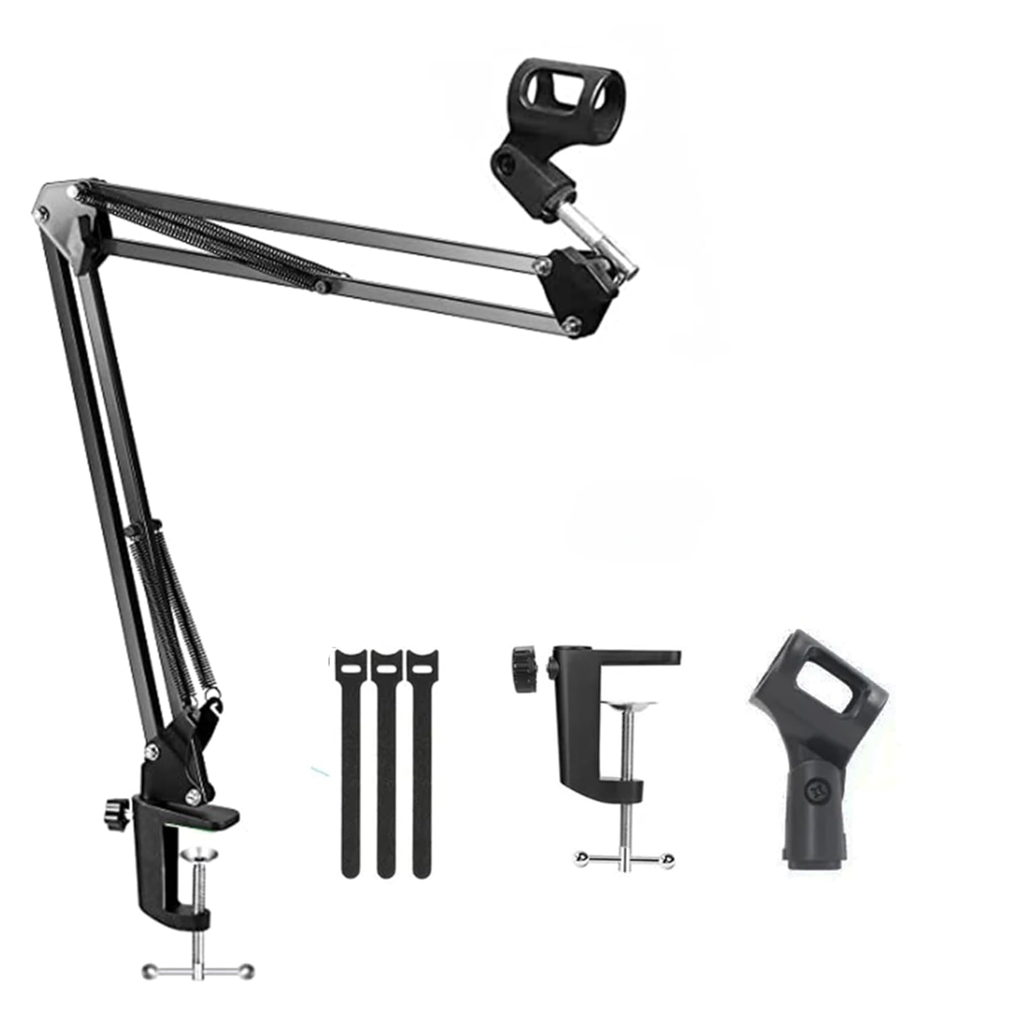 Audio Array AA-05 Suspension Boom Scissor Microphone Arm Stand | Universal clamp with mic Holder & 3/8 to 5/8 Adapter for Shock 