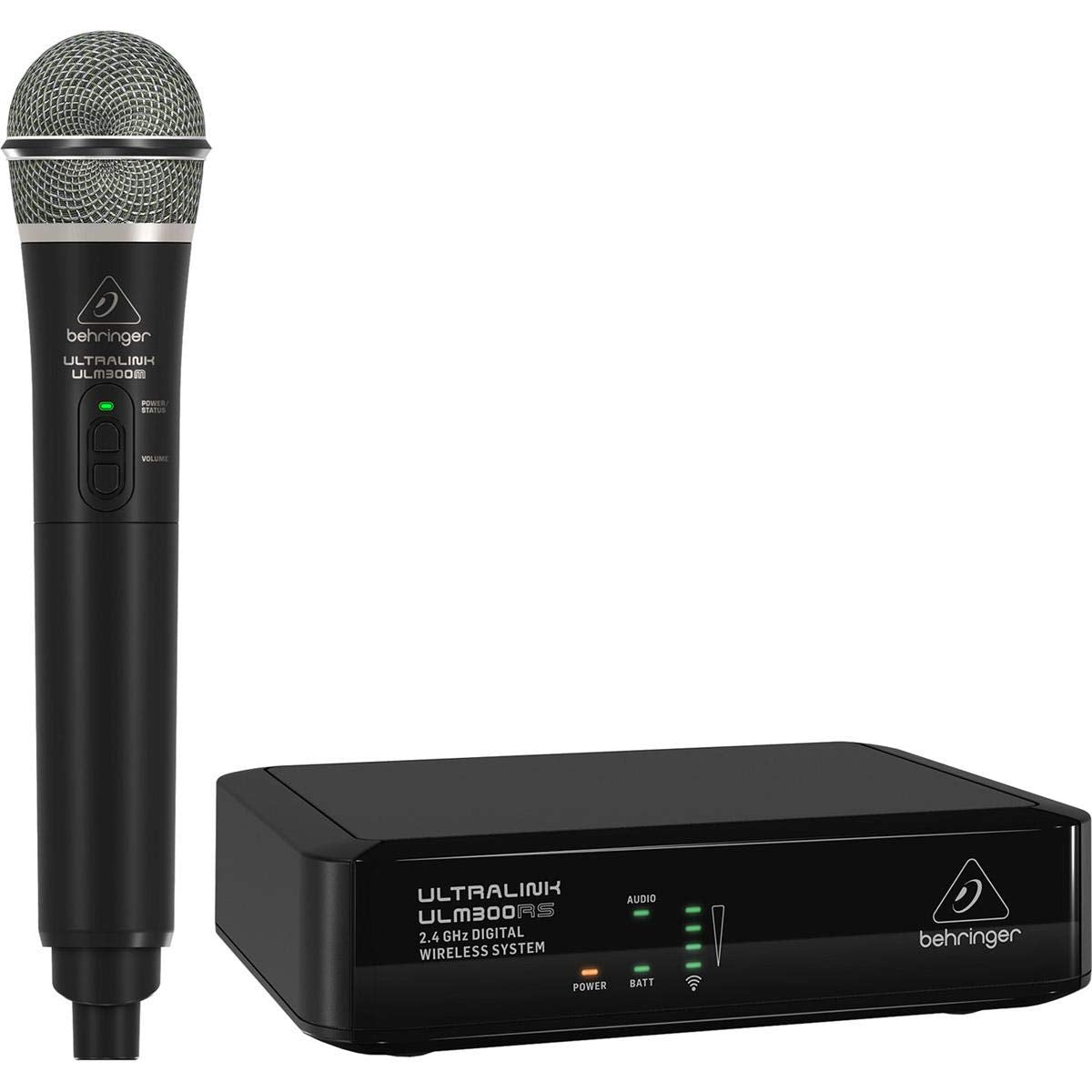 Behringer Ulm300Mic High-Performance 2.4 Ghz Digital Wireless System With Handheld Microphone And Receiver, Black & Silver