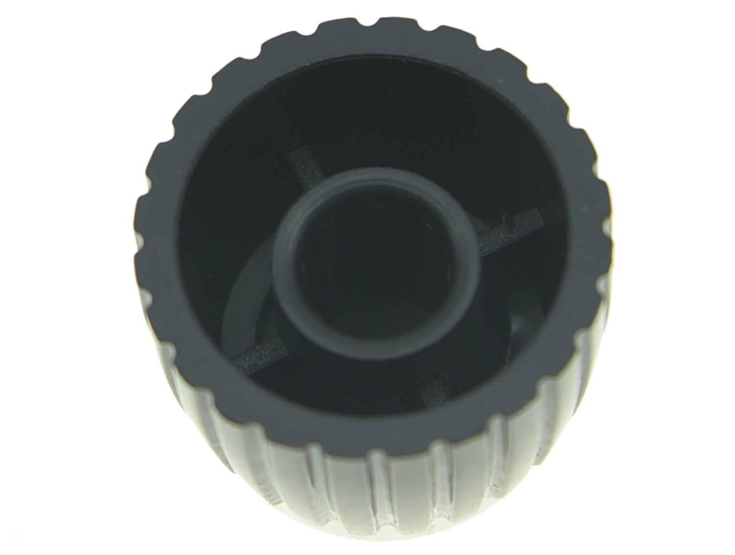 KAISH 10pcs Guitar AMP Amplifier Push on fit Knobs Black with Silver Aluminum Cap Top for Marshall Amplifiers with 6mm diameter