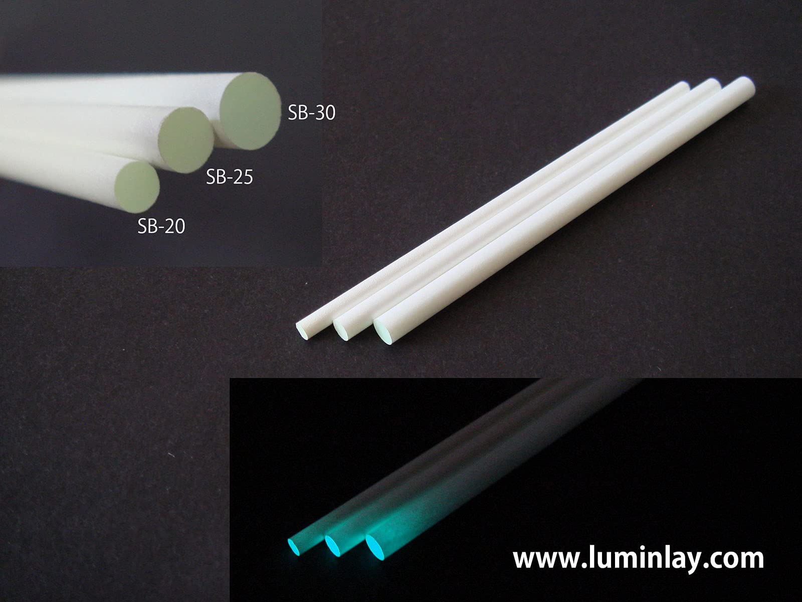 Luminlay SB & SG series / 60mm length (diameter 4mm, glow Blue)