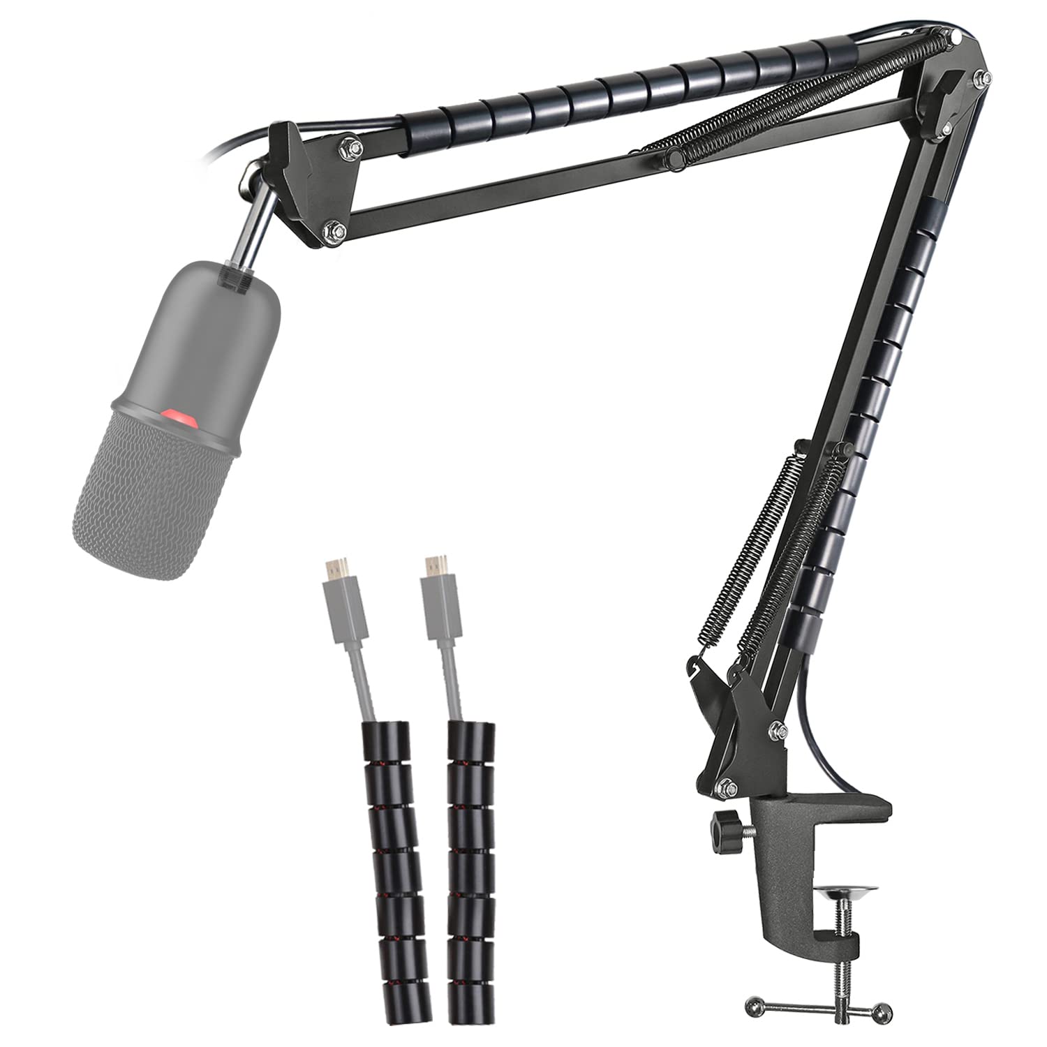 Hyperx Solocast Mic Boom Arm Stand - Professional Adjustable Scissor Microphone Boom Arm With Cable Sleeve Compatible With Hyper