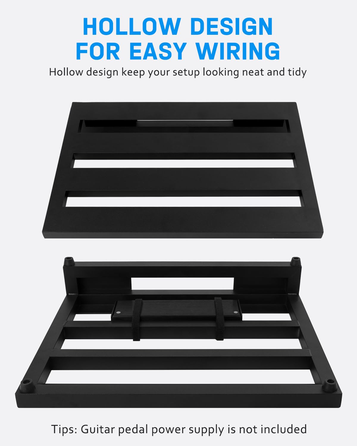 STRICH Guitar Pedal Board Aluminum Alloy 1.82lb Super Light Small Effect Pedalboard 15'' x 11.8'' with Carry Bag, STANDARD 15 (A