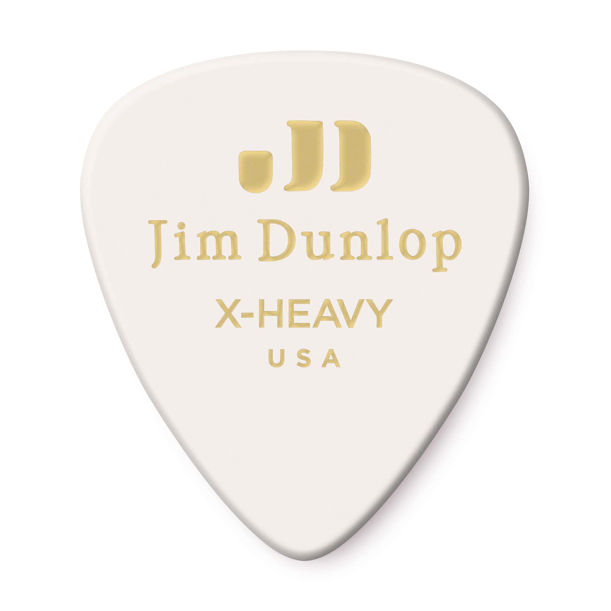 Jim Dunlop 483P01Xh Genuine Celluloid, White, Extra Heavy, 12Players Pack
