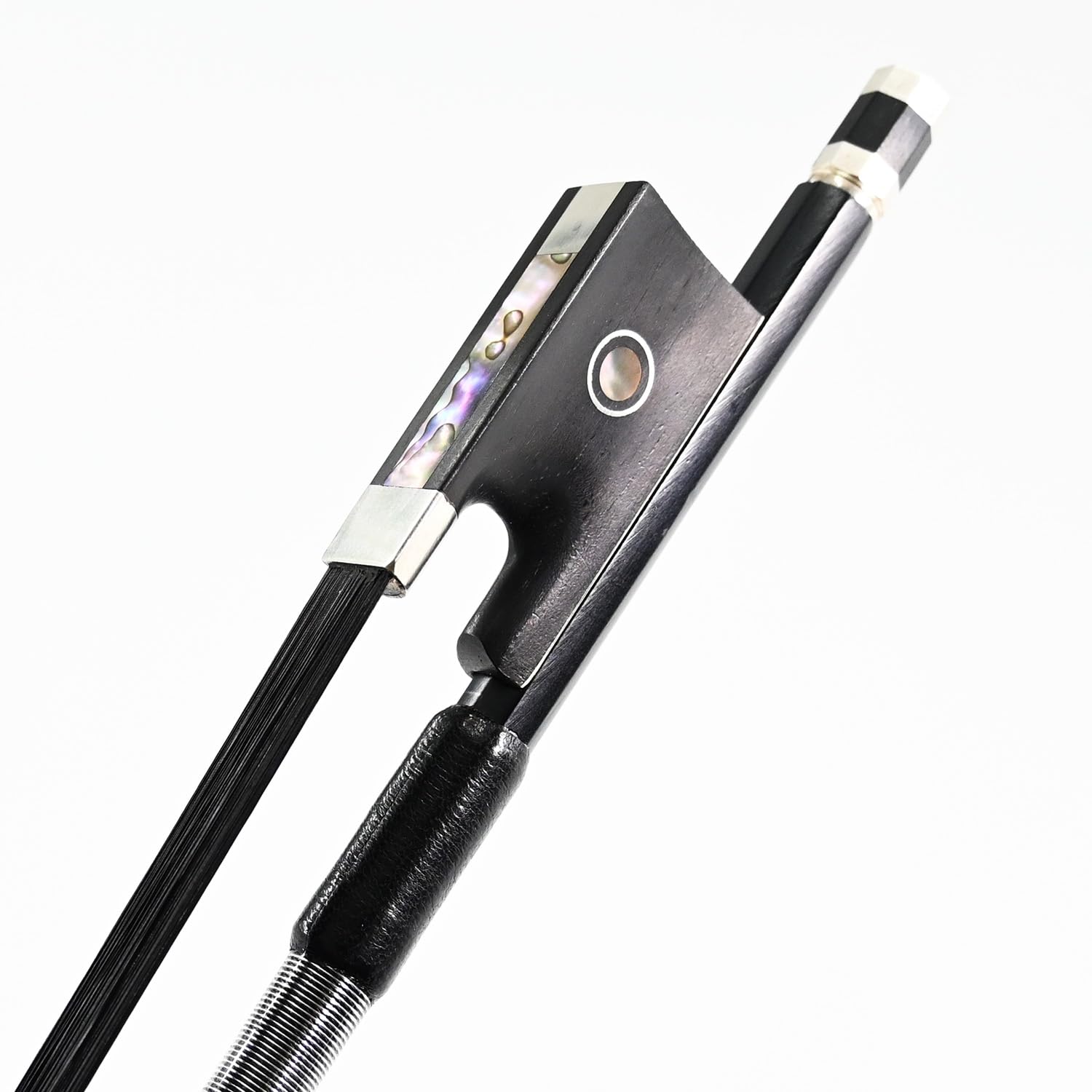 Carbon Fiber Violin Bow 4/4 Size VINGOBOW 100VB 74.5 cm Full 4 4 for Advanced Student Straight Parisian Eyes Ebony Frog Unbleach