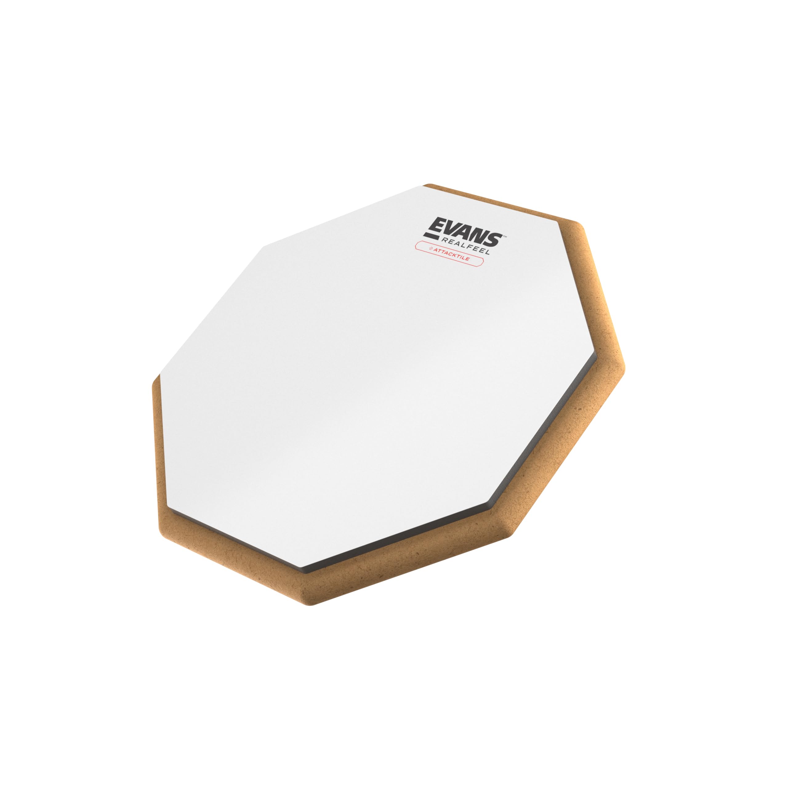 Evans RealFeel Attacktile Drum Pad - Drum Practice Pad - UV Coated Practice Pad - 1-Sided - 10 Inch