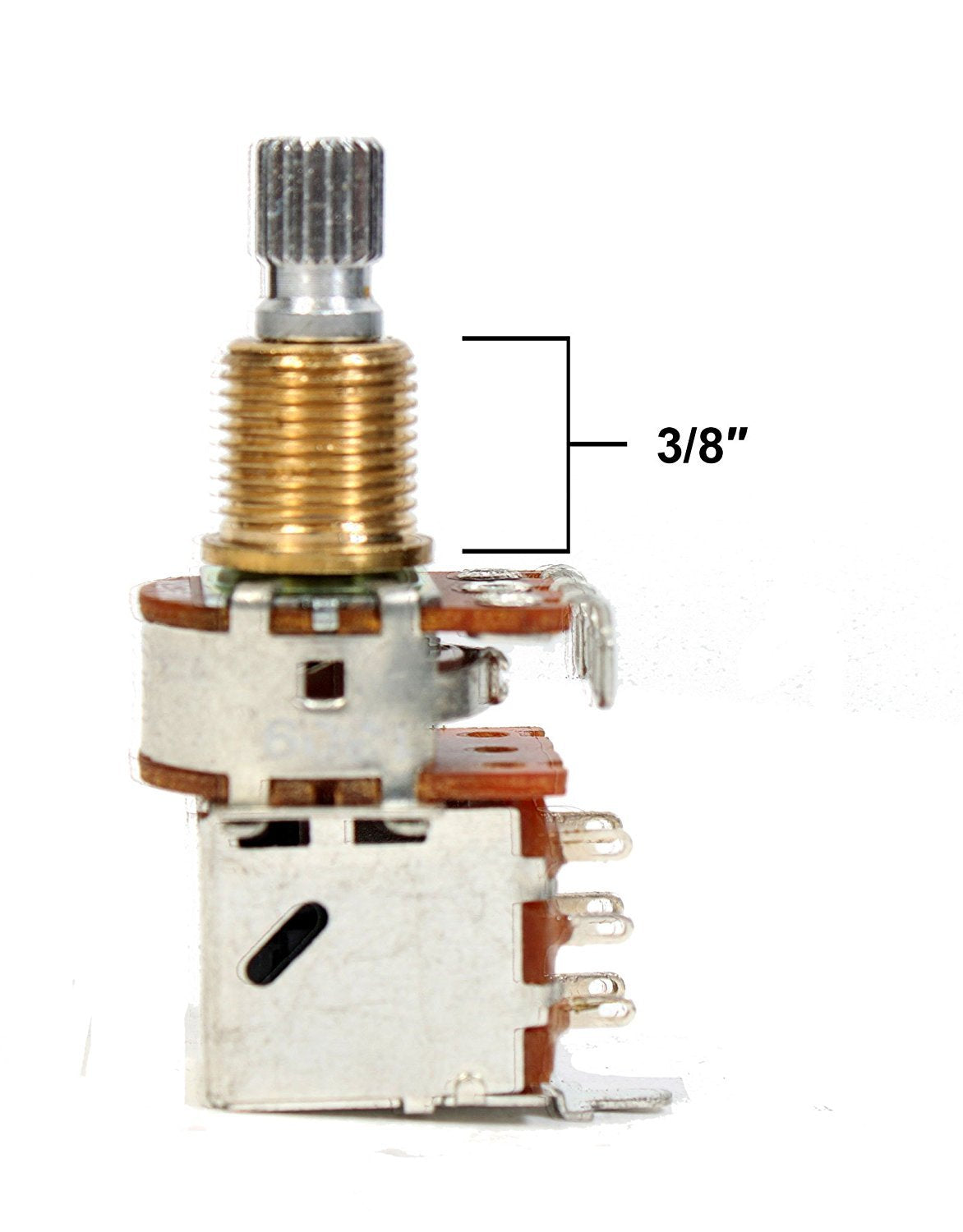 Genuine Bourns 500K (Pack of 2) Split Shaft Push-Pull Pot for Electric Guitar