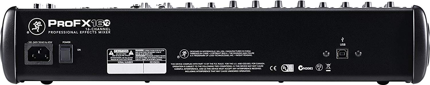 Mackie Mixer-Unpowered, 16 Channel (PROFX16V2)