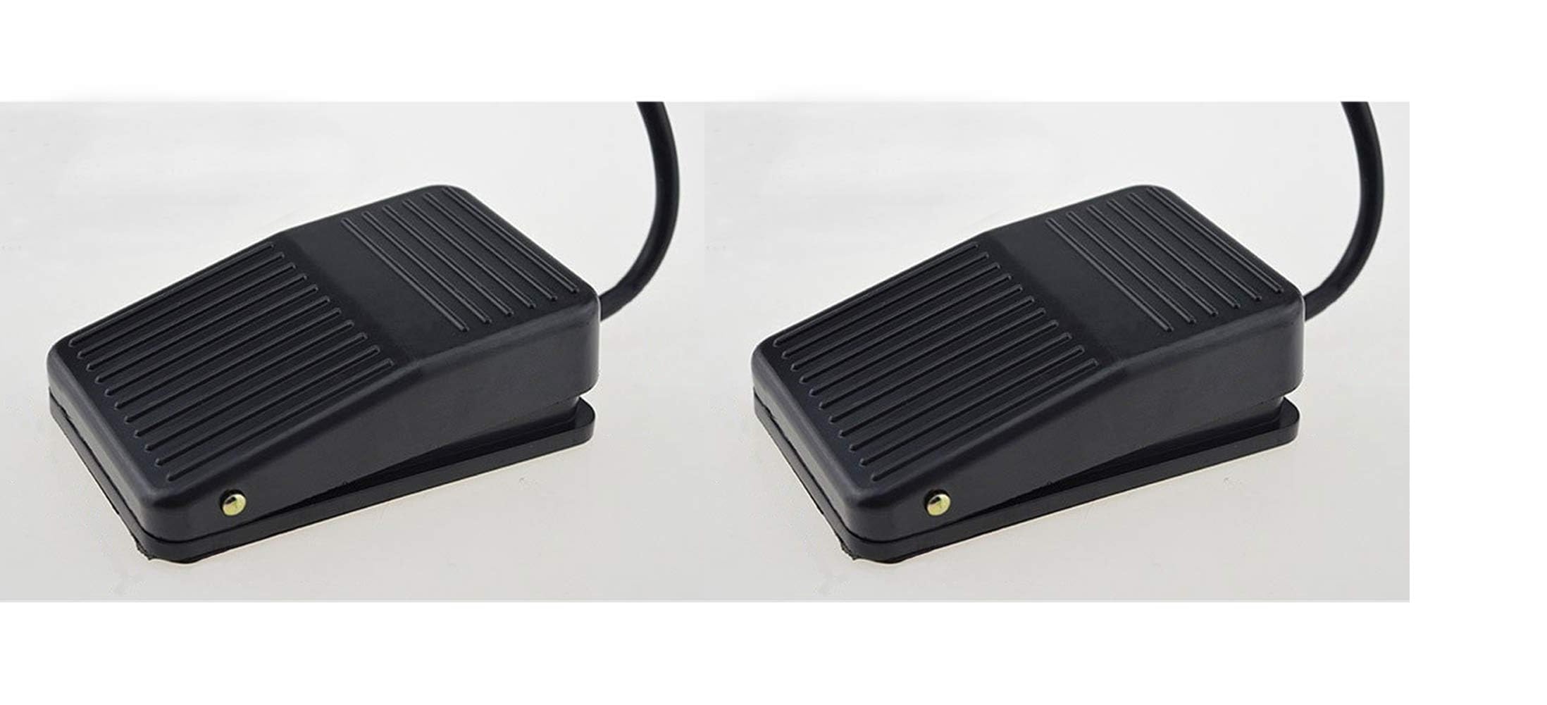 Power Ac 220V 10A Nonslip Cnc Treadle Foot Pedal Switch Sodt No Nc Black (Set Of 02 Pcs)
