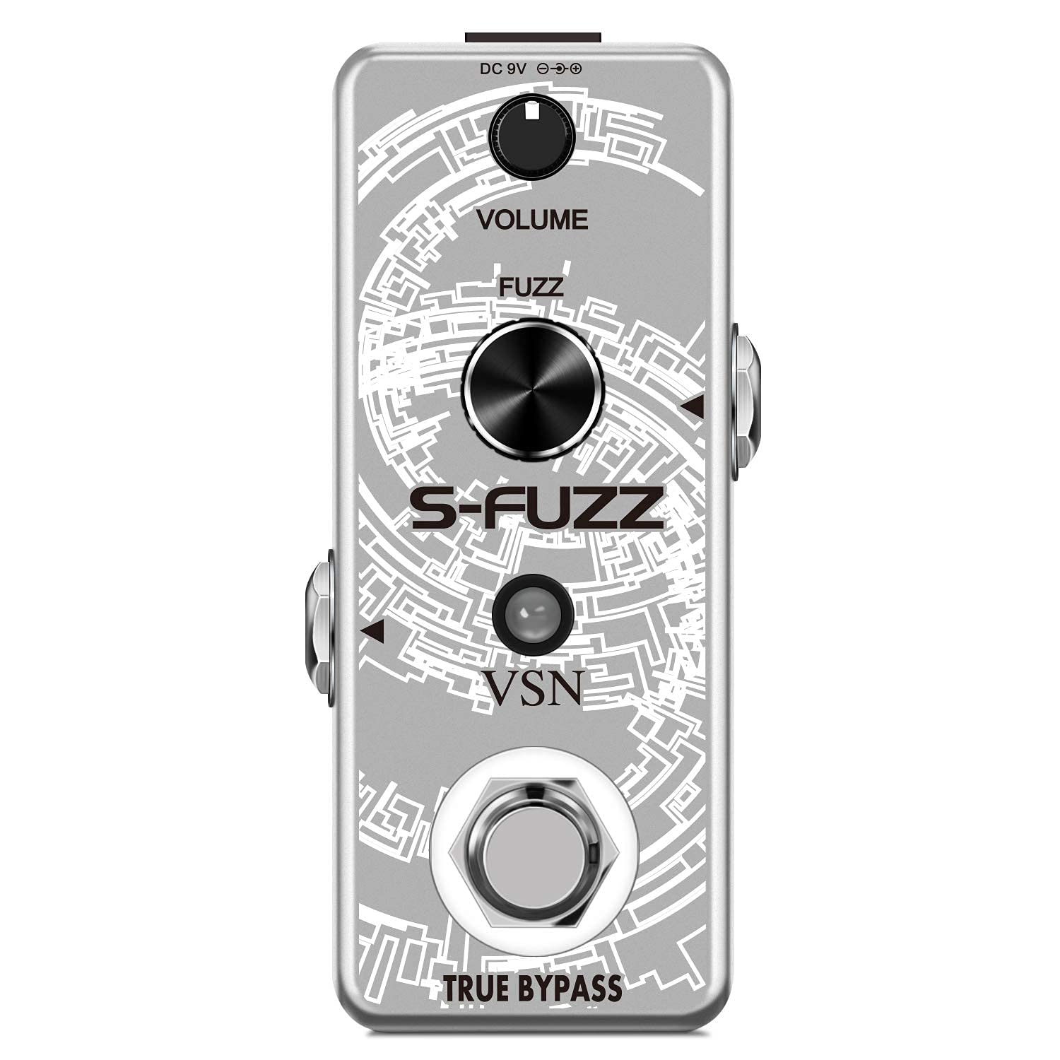 Vsn Guitar Fuzz Traditional Rich, Zinc Alloy Classic Effects Pedal