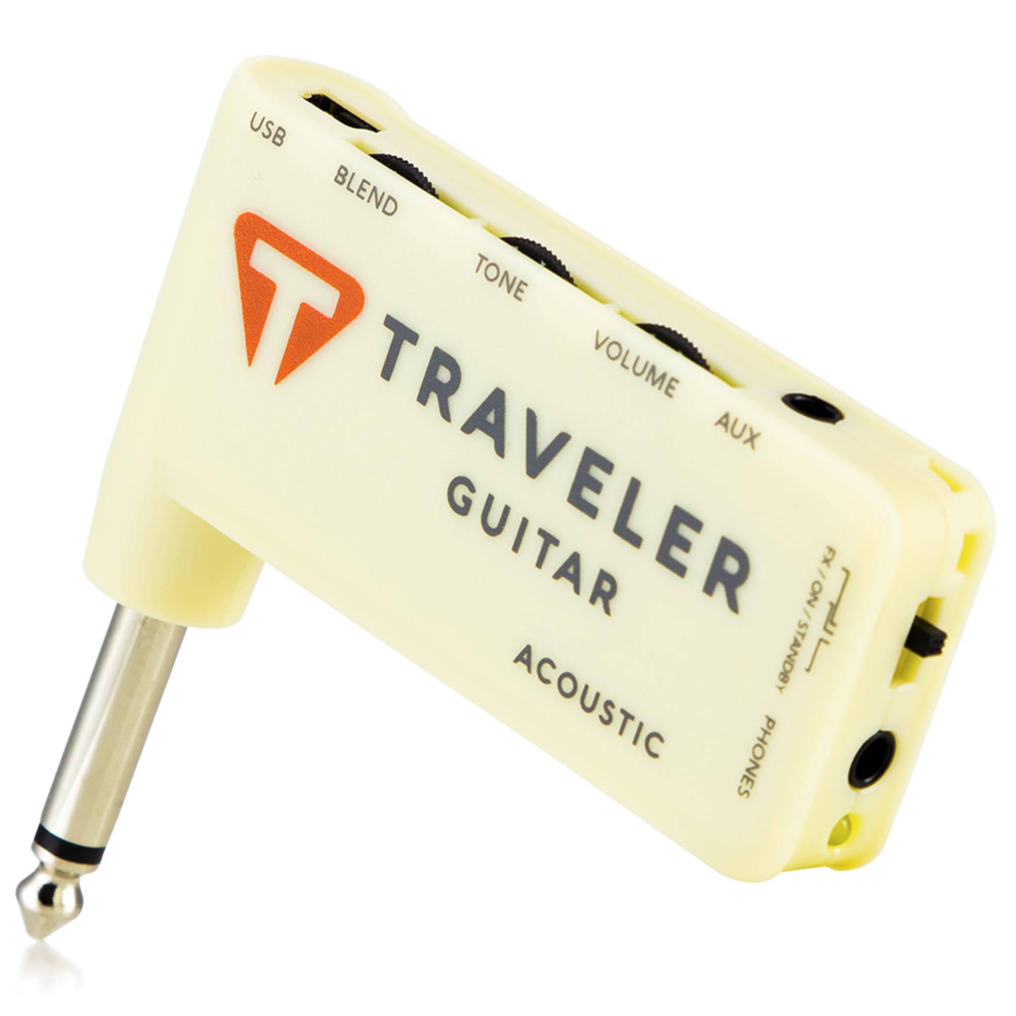 Traveler Guitar Tga-1A Acoustic Guitar Headphone Amplifier  Guitar Headphone Amp With 1/8'' Headphone Jack And 1/8'' Aux-In For