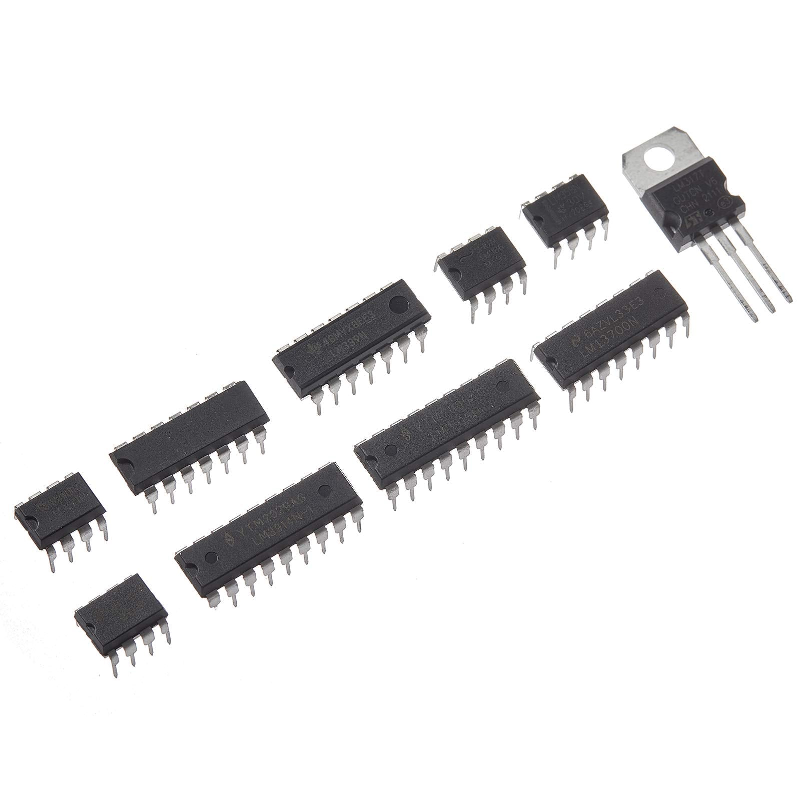 Bridgold 68pcs 10kinds Precision Operational Amplifier and Adjustable Positive Voltage Regulator kit,Including:LM258,LM324,LM339
