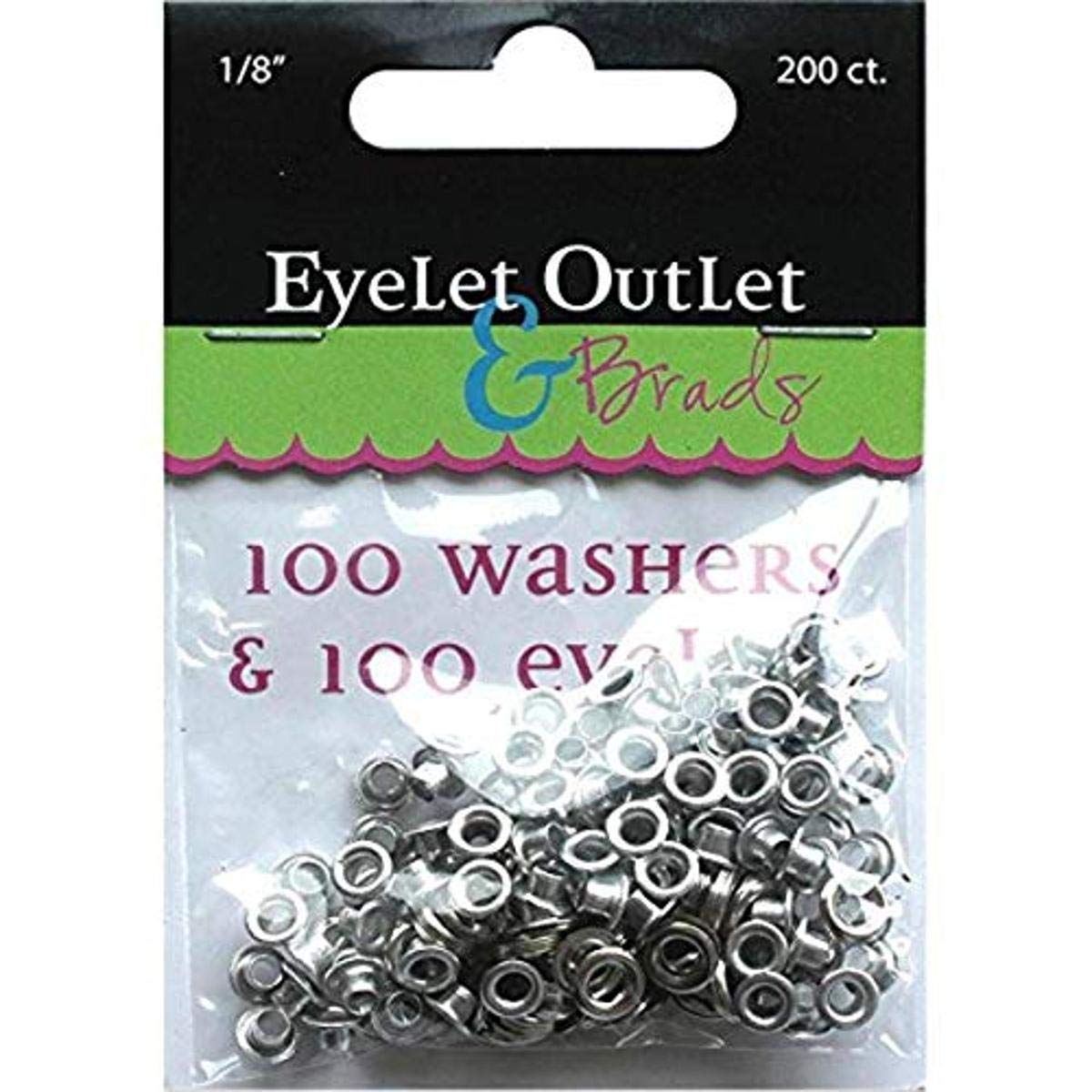 Eyelet Outlet 200-Eyelets & Washers, 1/8''