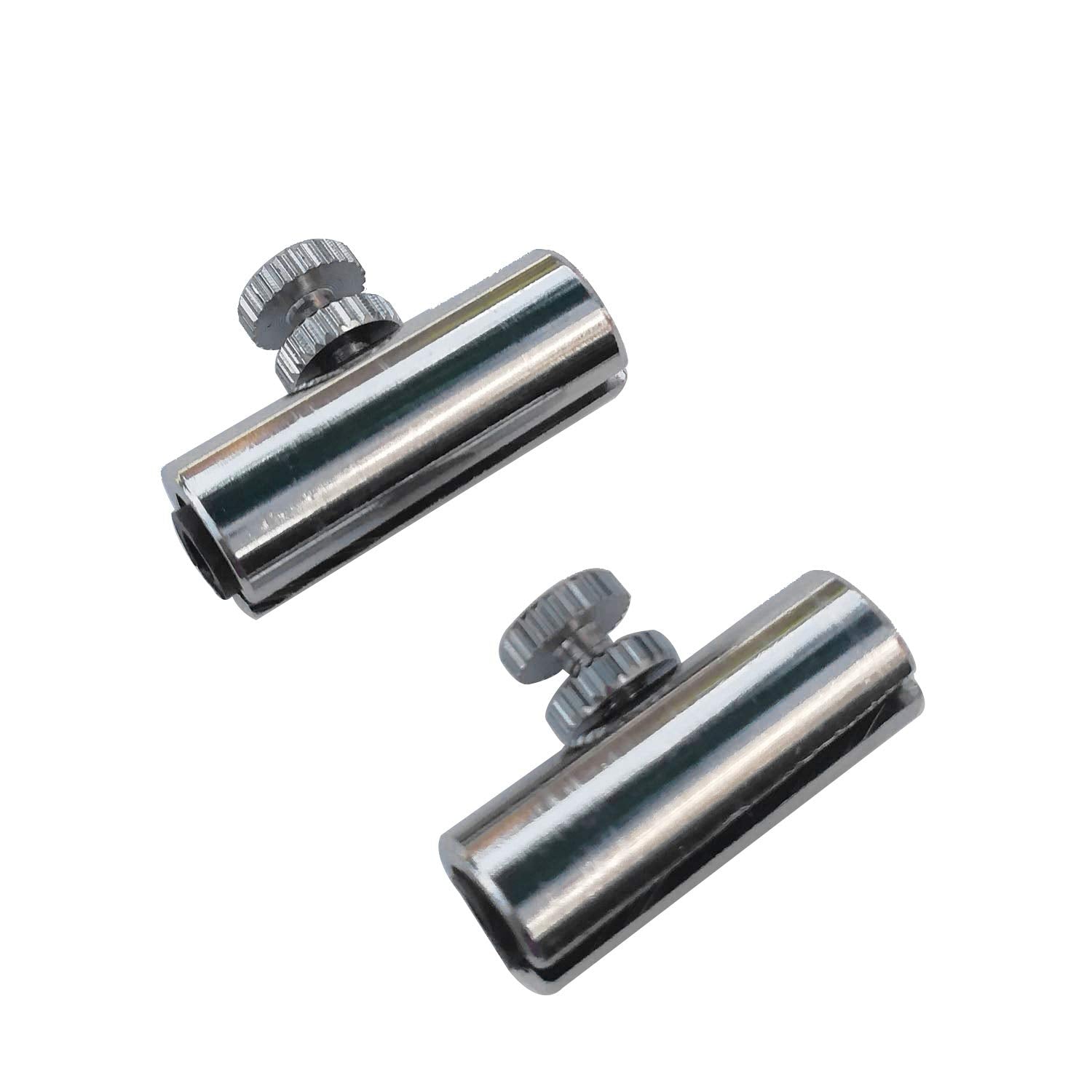 Cello Mute 2Pieces, Brass Adjustable Cello Wolf Tone Eliminator Wolf Tone Mute Suppressor Tube Eliminate Wolf Tone (Silver)