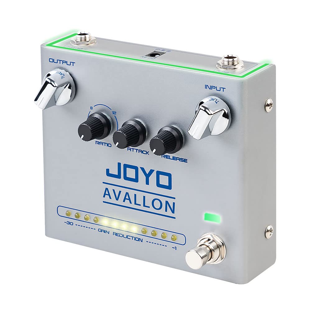 Joyo Compressor Effect Pedal With Precise Compression Knobs Adjusting Independent For Bass Electric Guitar- True Bypass (Avallon