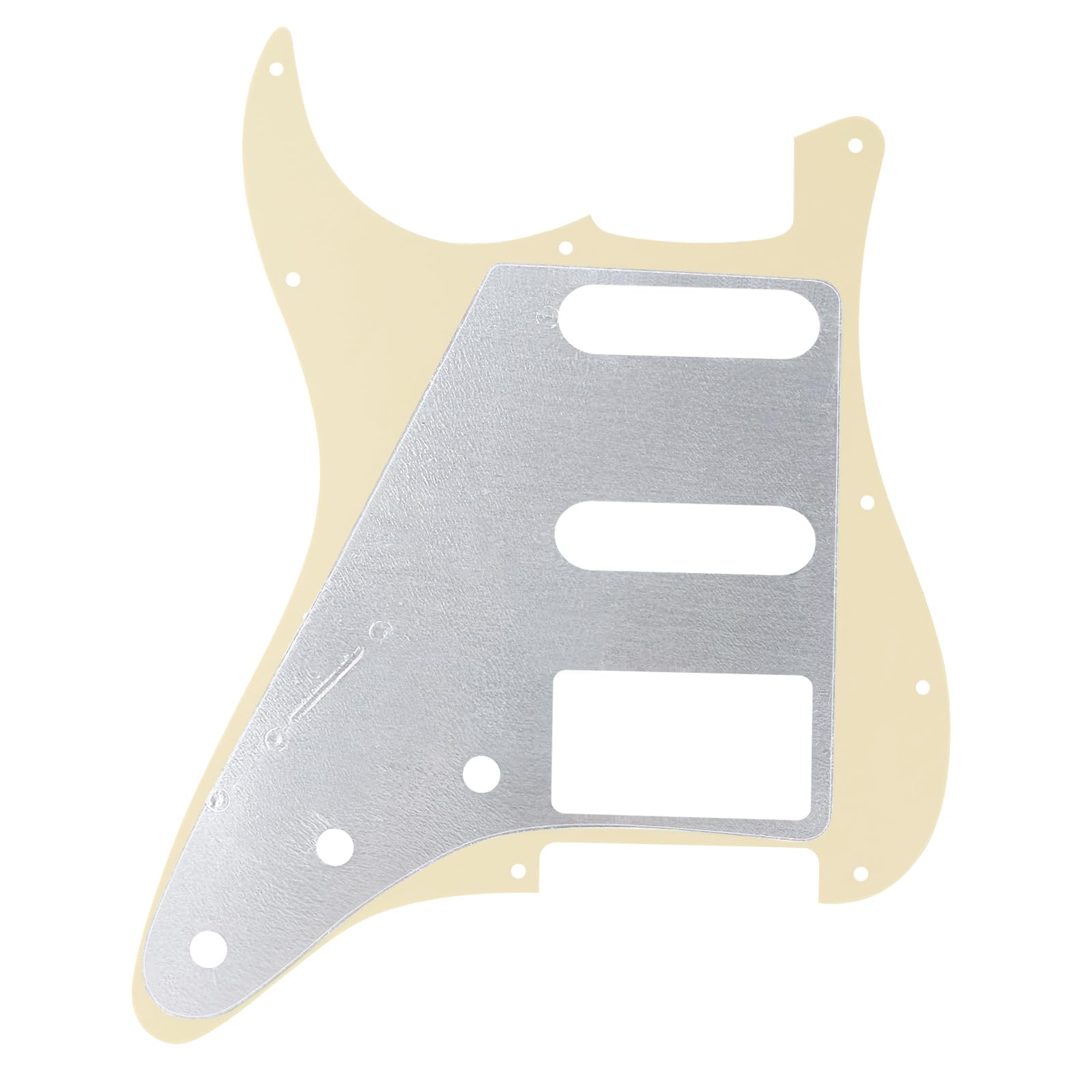 Banworks 4 Ply Strat HSS Pickguard 11-Hole Electric Guitar Pickguard SSH Scratch Plate for USA/Mexican Fender Modern Style Stand