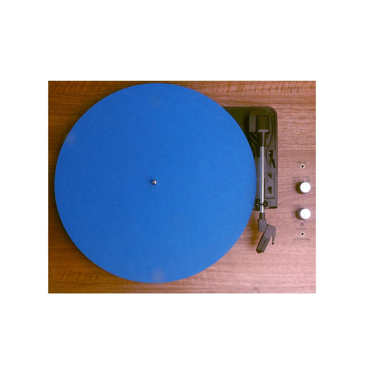 Turntable Slipmat Blue Wool Mat, 12 Inch Turntable Mat Anti-Static for LP Vinyl Record,Record Player Accessories Professional Tu
