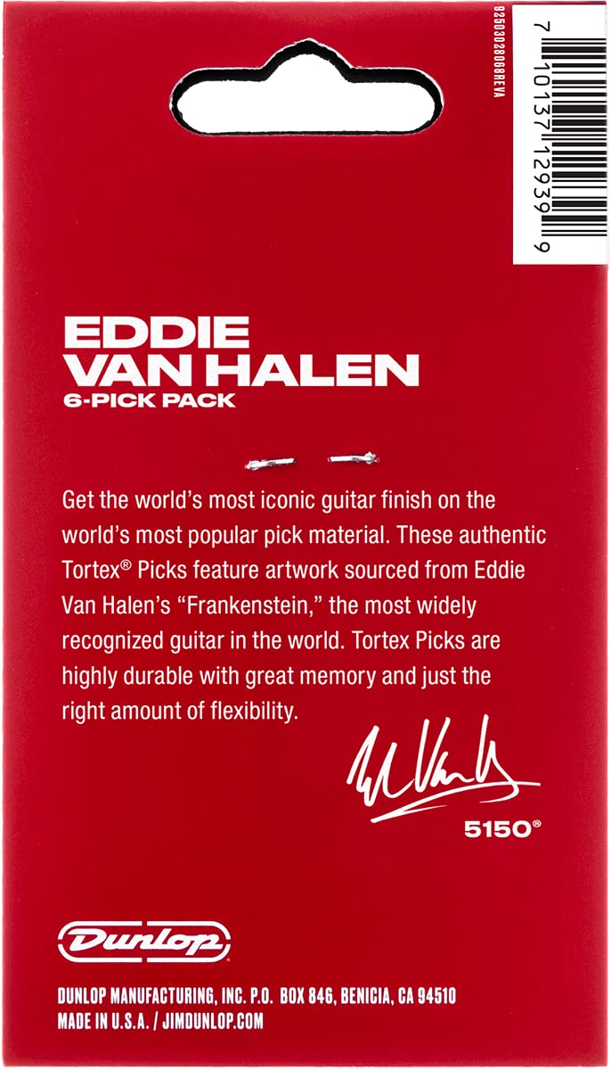 Jim Dunlop EVH Tortex Frankenstein Picks 1.14mm - 6 Pack
