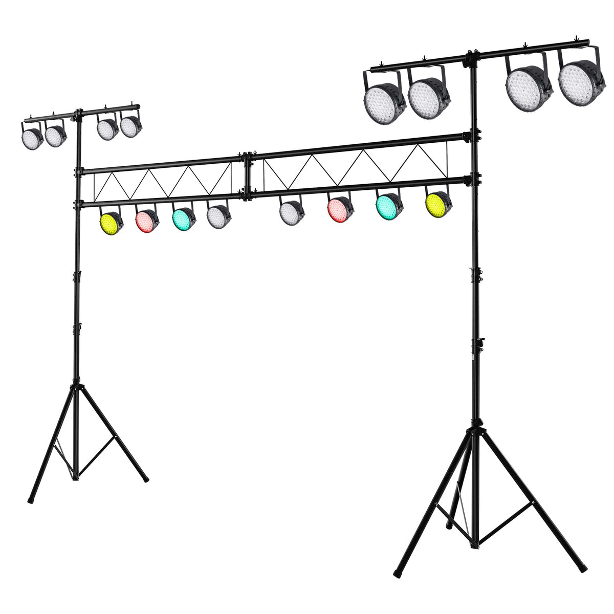 Tangkula Stage Lighting Stand, 14Ft Lighting Truss System W/32 Lights Hold 220Lbs Capacity, 11 Adjustable Height, Retractable T