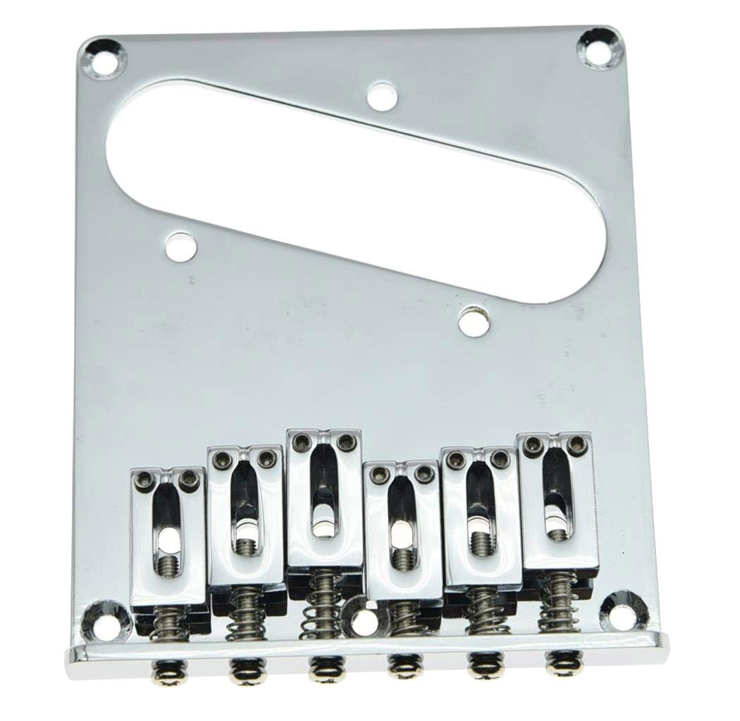 KAISH Chrome Tele Single Coil Bridge Guitar Bridge for Telecaster/Tele Guitar