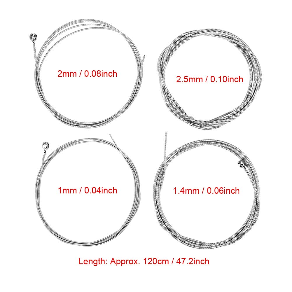 Electric Bass Strings 4 String Electric Bass Guitar Strings 1mm 1.4mm 2mm 2.5mm for Instrument Accessory Replacement Parts