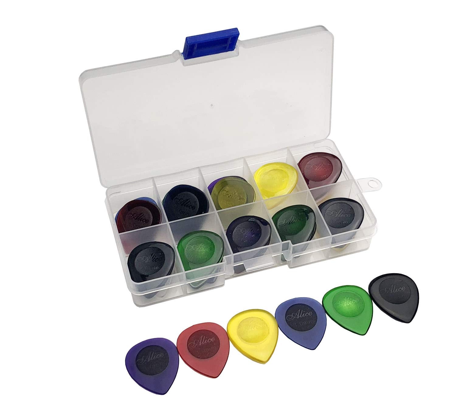 30Pcs Alice Durable Clear Large Size Bass Rock Heavy Metal Guitar Picks Plectrum 1.0/2.0/3.0 Mm With Pick Case Storage Box