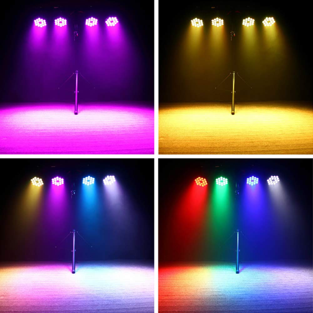 Par Lights LED Stage Lights, UKing 12Wx18 RGBW Uplight Stage Lighting Effect by DMX and Sound Activated Control Wash Light for