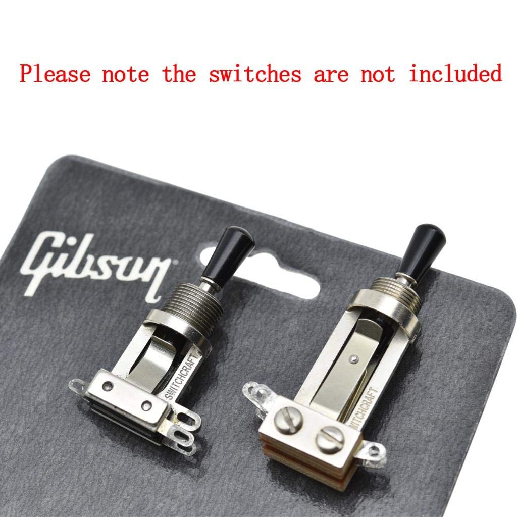 KAISH 5-Pack Black Metal 3 Way Toggle Switch Tip for Les Paul with Switchcraft Switch