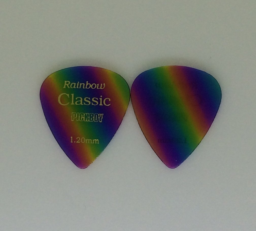 Pickboy Vintage Pick, Rainbow, Cellulose, 1.20mm, 10 picks