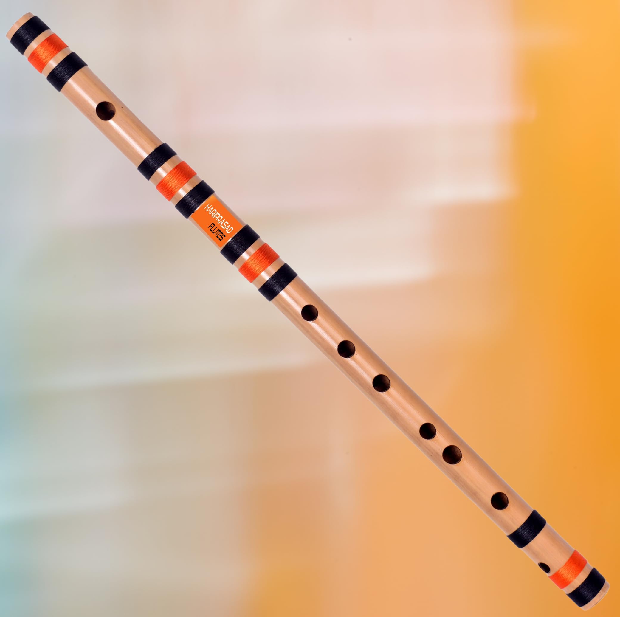 Hariprasad Flutes Professional C Natural Medium Right Hand Bansuri Musical Instrument Size 19 Inches For Beginners