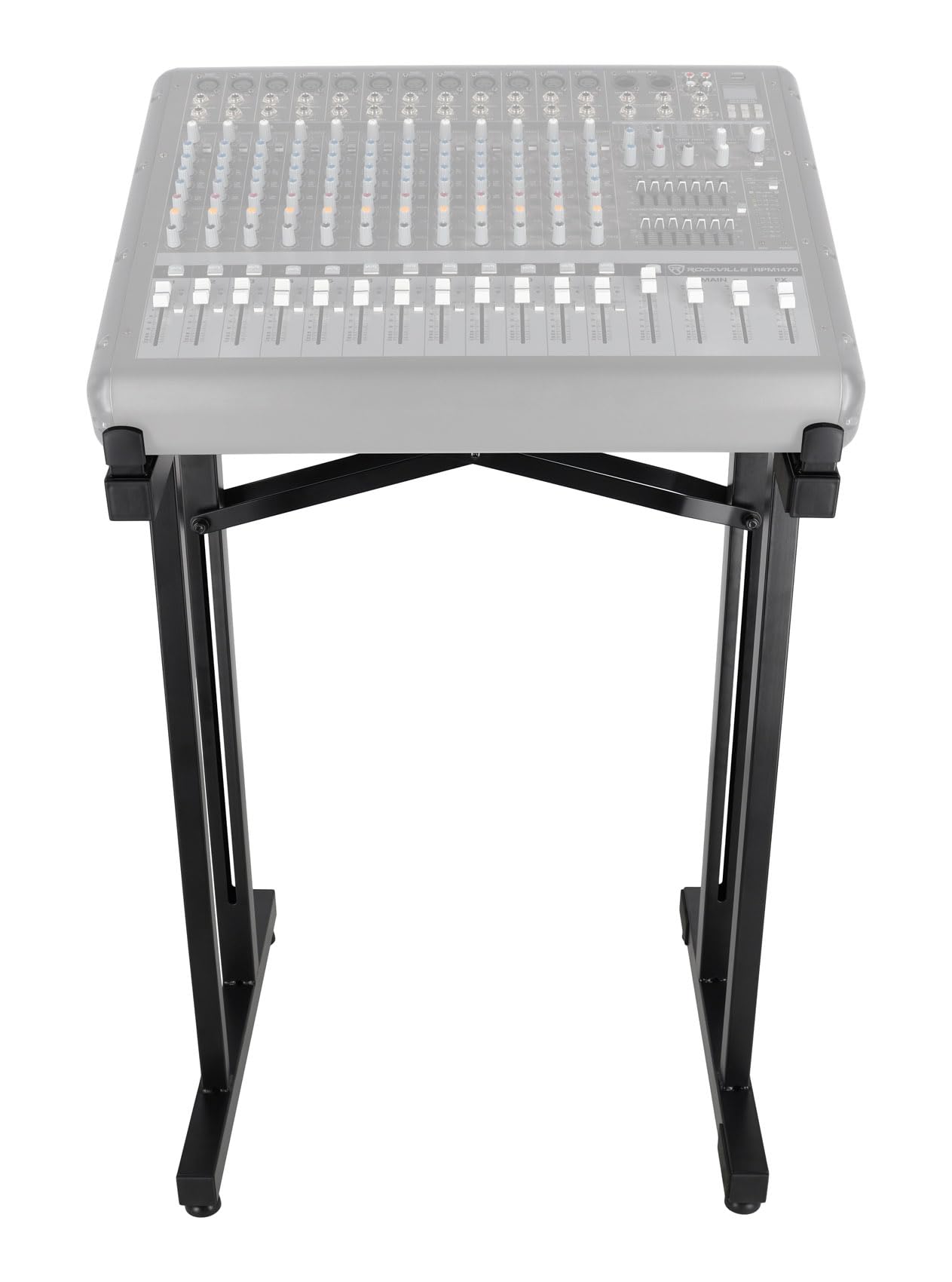 Rockville RXS30 Portable Mixer Stand, Adjustable Width 21.06 inch, 225 lbs Capacity | Instant Fold/Setup, Steel Frame, Ergonomic